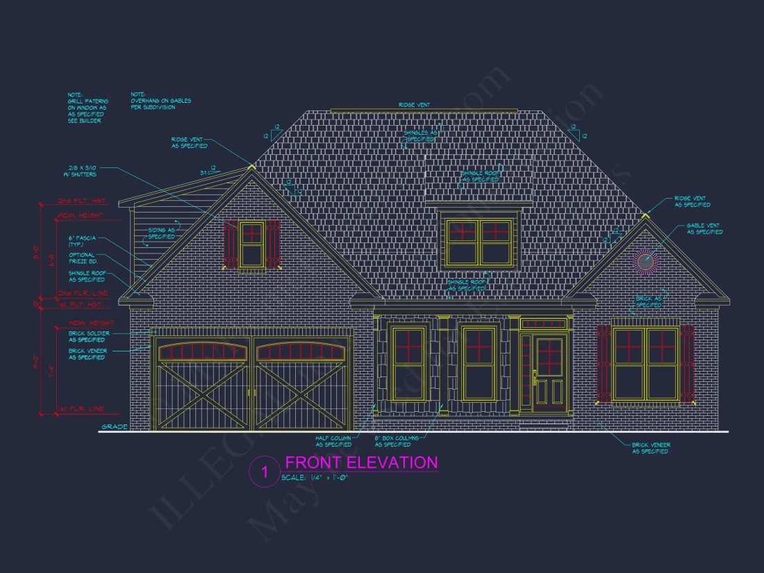 Modern house Plan with 3 Beds, Open Floor Plan & CAD Designs
