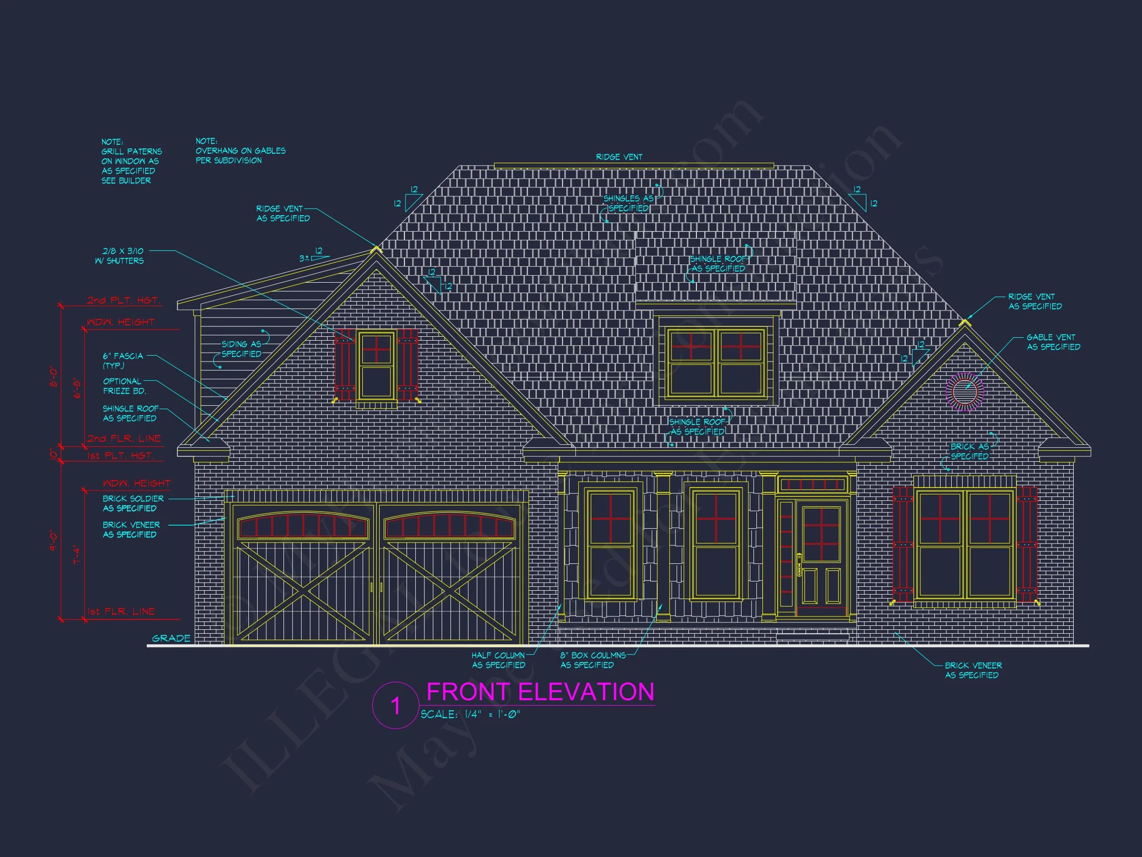 Modern house Plan with 3 Beds, Open Floor Plan & CAD Designs