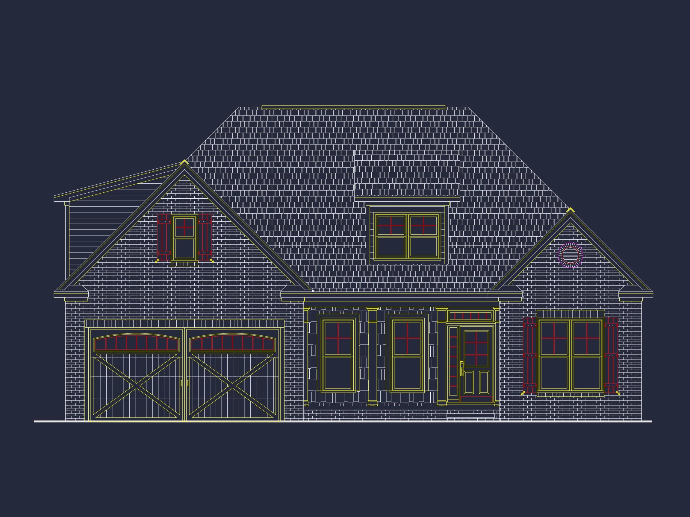 Modern house Plan with 3 Beds, Open Floor Plan & CAD Designs
