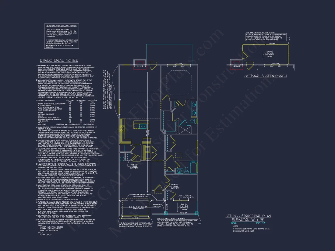 Craftsman house Plan with Open Floor Layout and CAD Designs