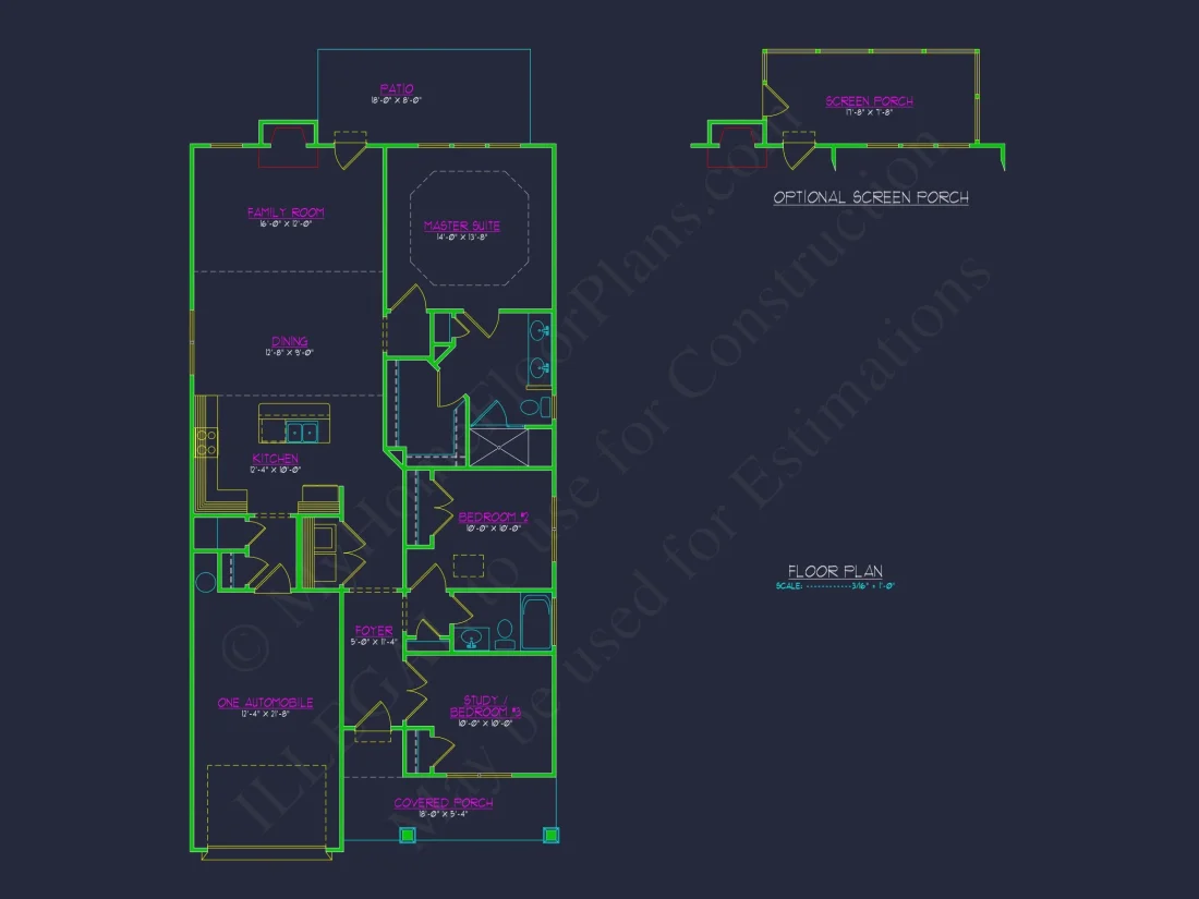 Craftsman house Plan with Open Floor Layout and CAD Designs