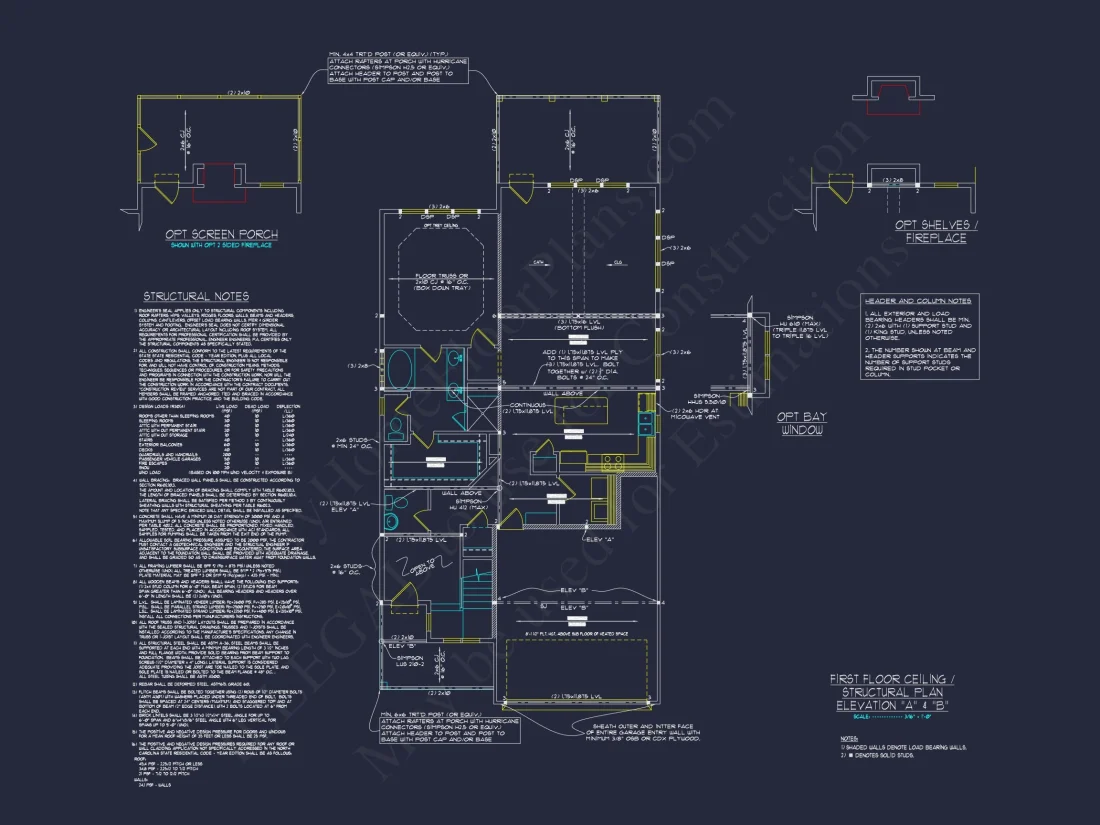 Craftsman house Plan with Floor Blueprints