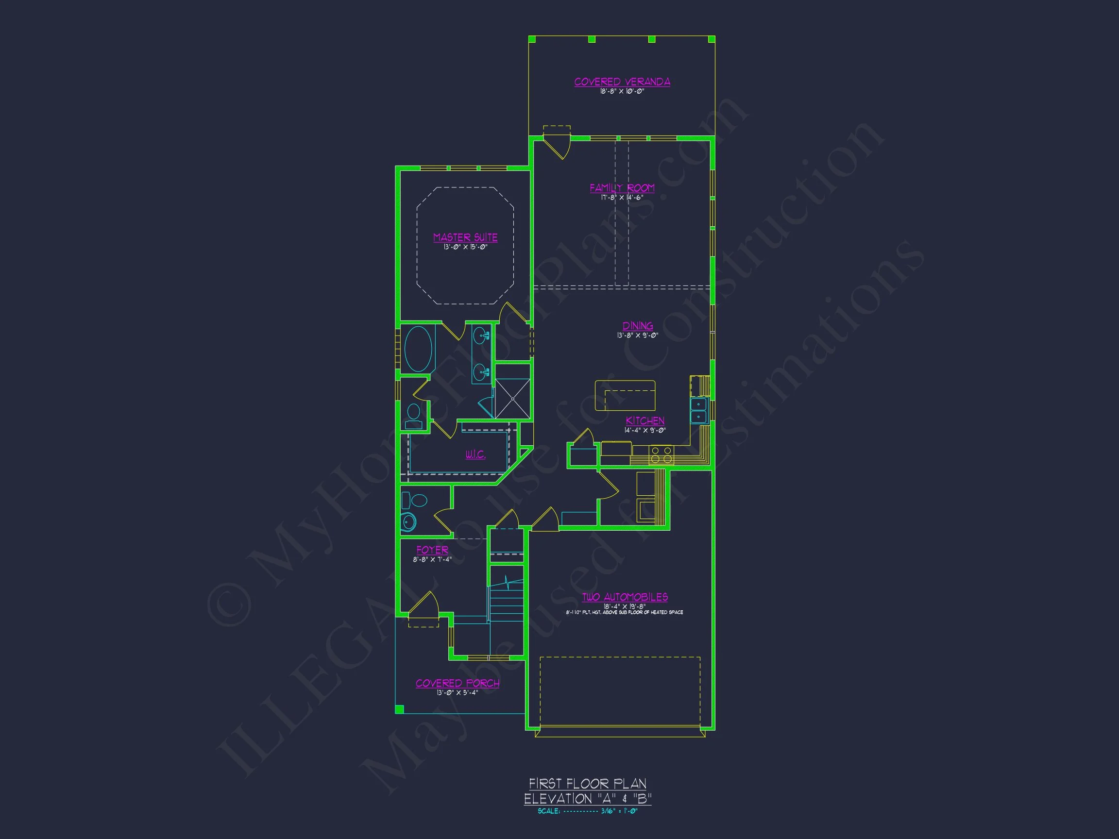 Craftsman house Plan with Floor Blueprints