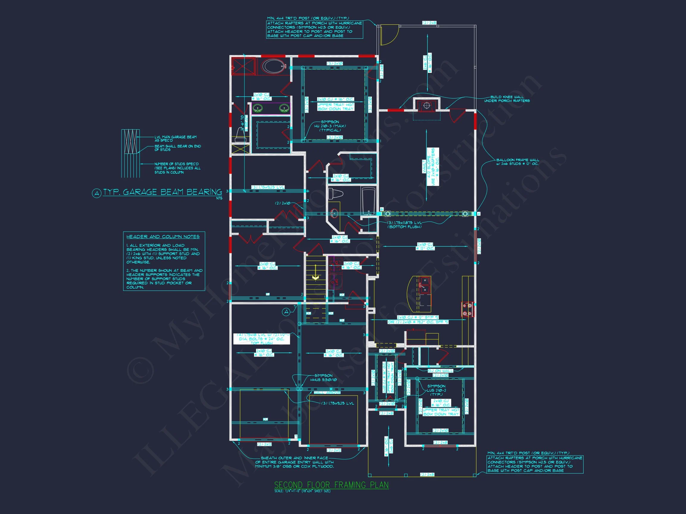 11-1707 HOUSE PLAN - 3-Bed, 2-Bath Craftsman House Plan – 1,940 Sq Ft with Bonus Room & Porches 35 Craftsman house Plan with Floor Plans, CAD Designs & Blueprints