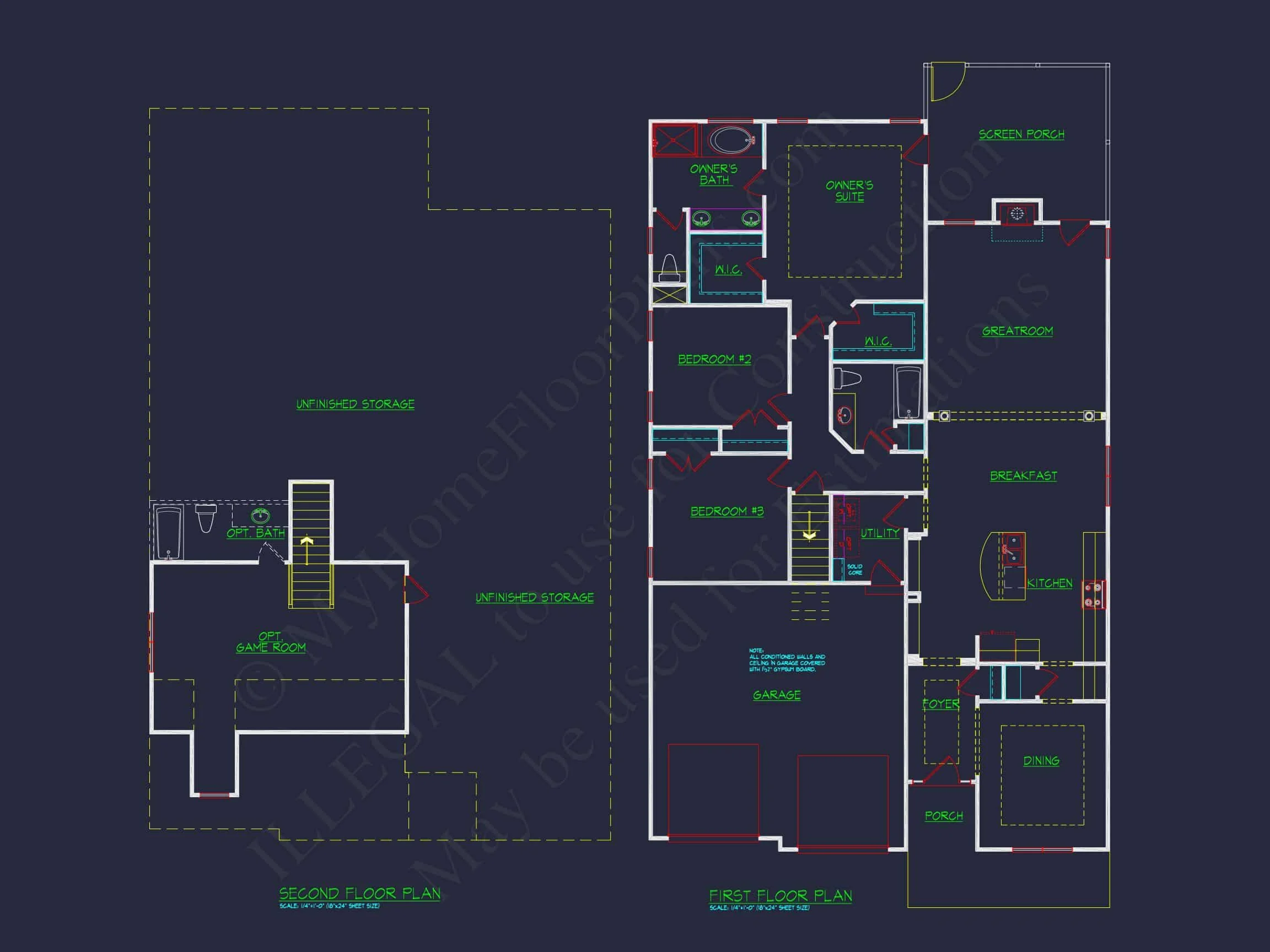 11-1707 HOUSE PLAN - 3-Bed, 2-Bath Craftsman House Plan – 1,940 Sq Ft with Bonus Room & Porches 30 Craftsman house Plan with Floor Plans, CAD Designs & Blueprints