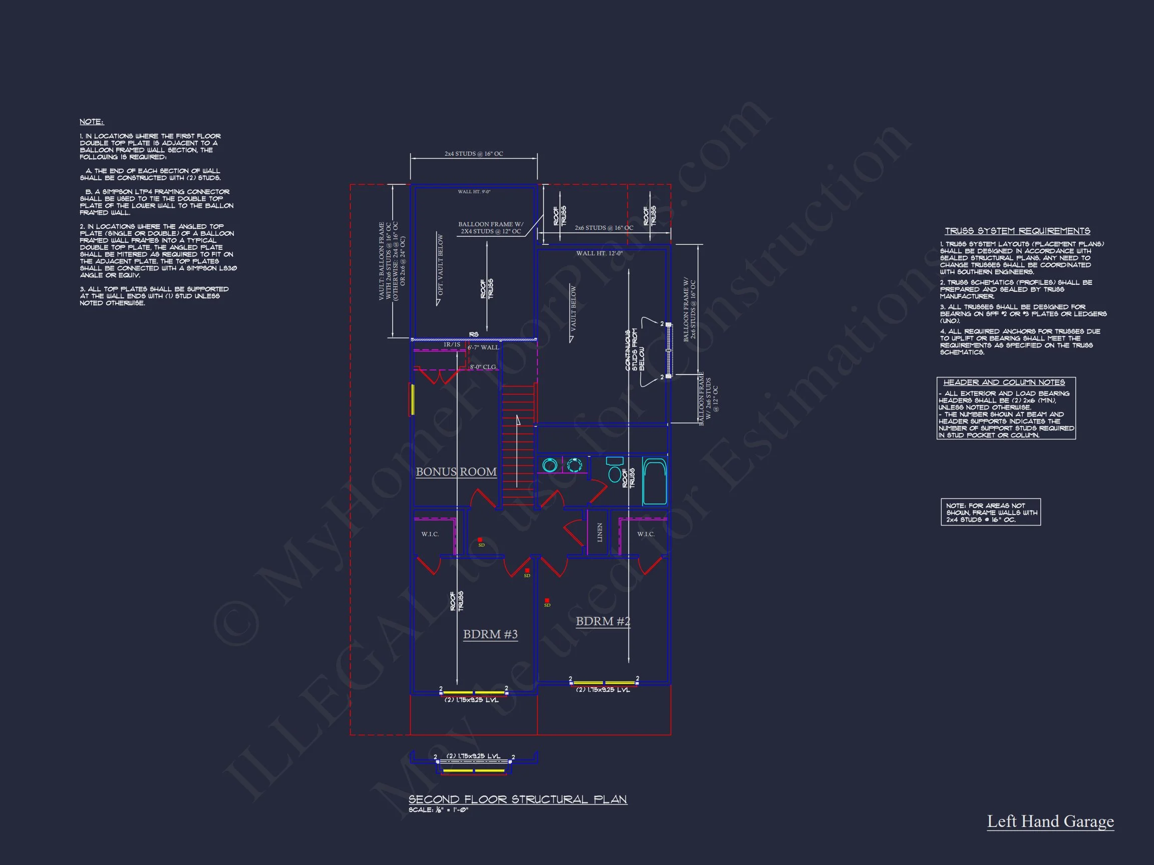 11-1554 HOUSE PLAN -New American House Plan - 4-Bed, 2.5-Bath, 2,200 SF 33 Townsend house Plan, Floor Plans & Blueprints by My house
