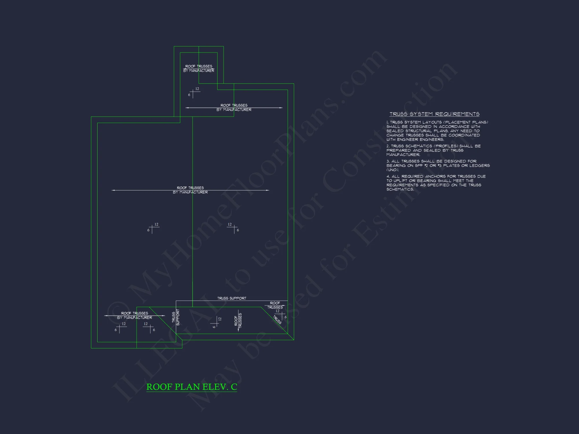 Craftsman house Floor Plan - Detailed CAD Blueprint Designs