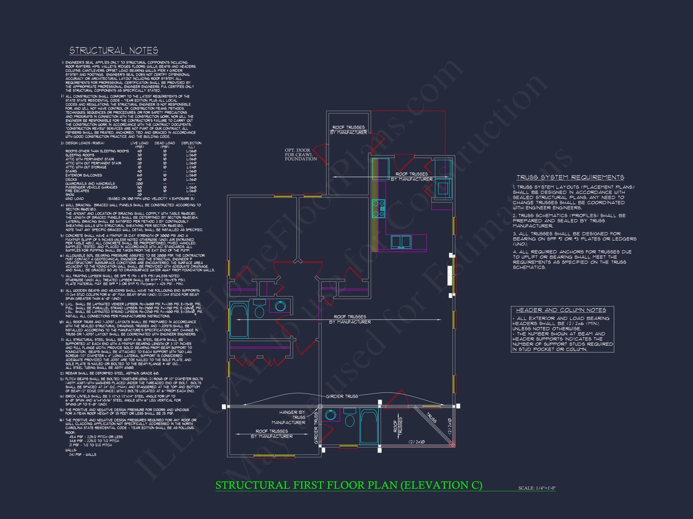 11-1193 HOUSE PLAN - Craftsman House Floor Plan - Detailed CAD Blueprint Designs 12 Craftsman house Floor Plan - Detailed CAD Blueprint Designs