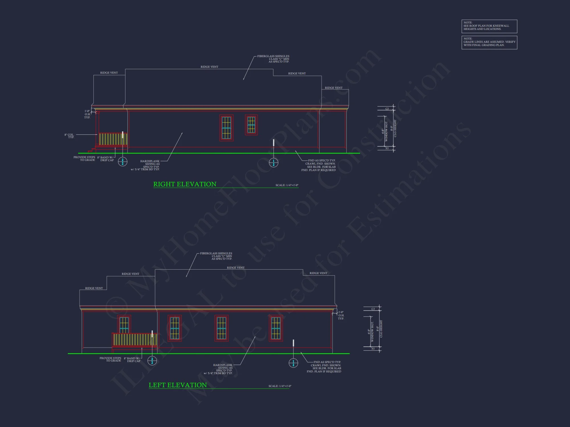 Craftsman house Floor Plan - Detailed CAD Blueprint Designs