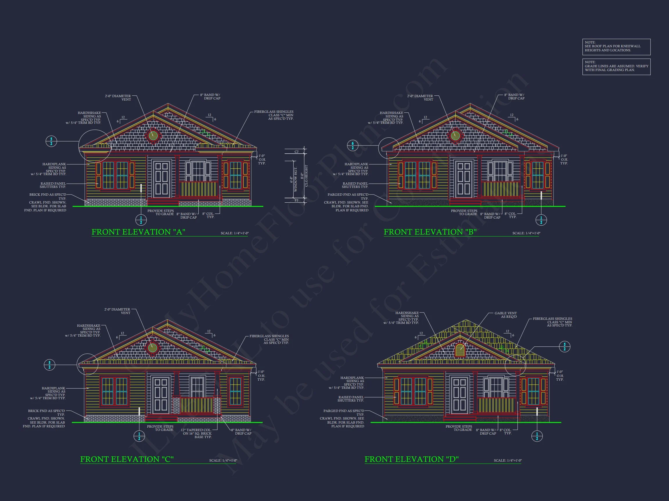 11-1193 HOUSE PLAN - Craftsman House Floor Plan - Detailed CAD Blueprint Designs 2 Craftsman house Floor Plan - Detailed CAD Blueprint Designs