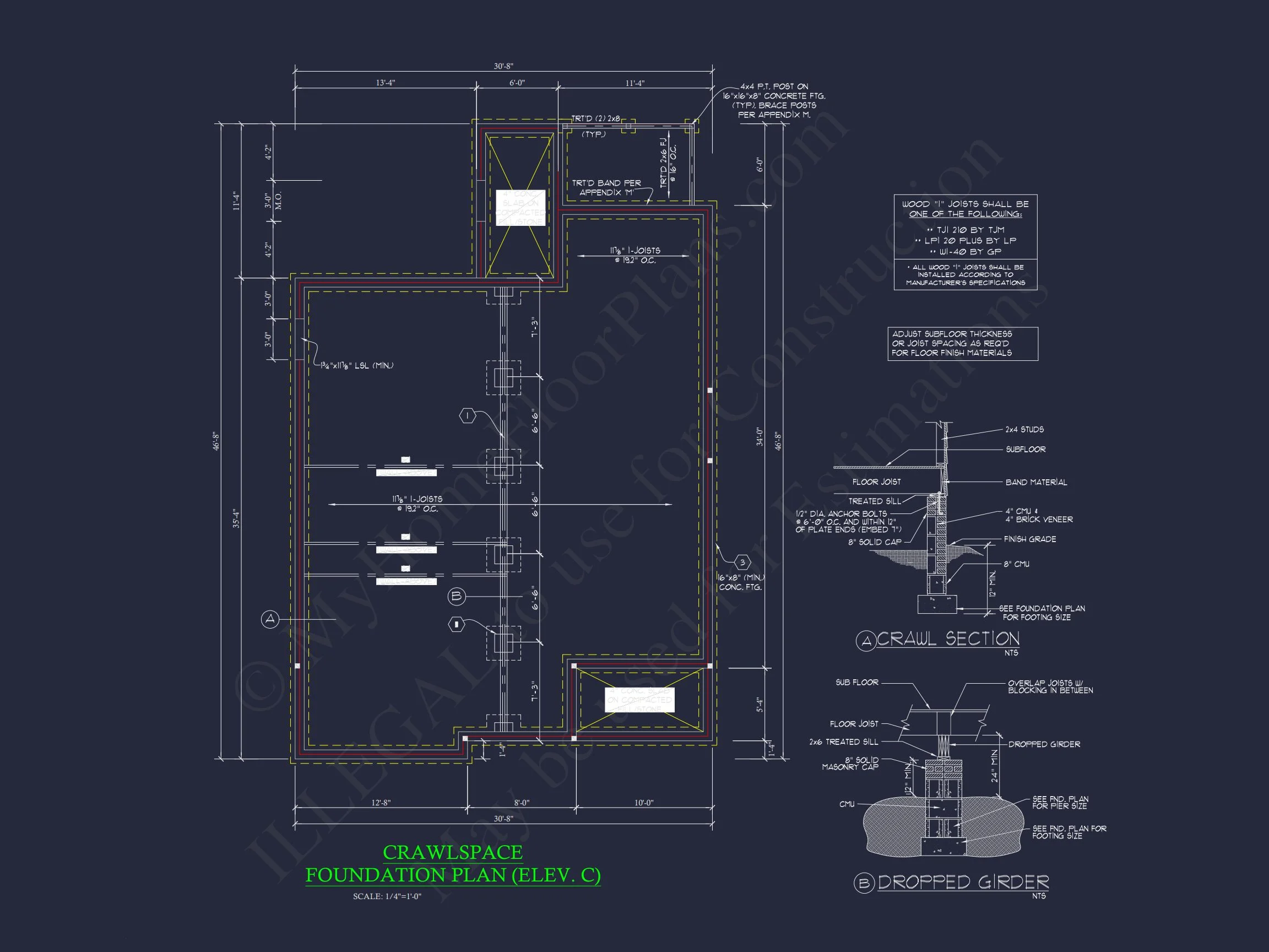 Craftsman house Plan with Open Floor Design & Detailed CAD