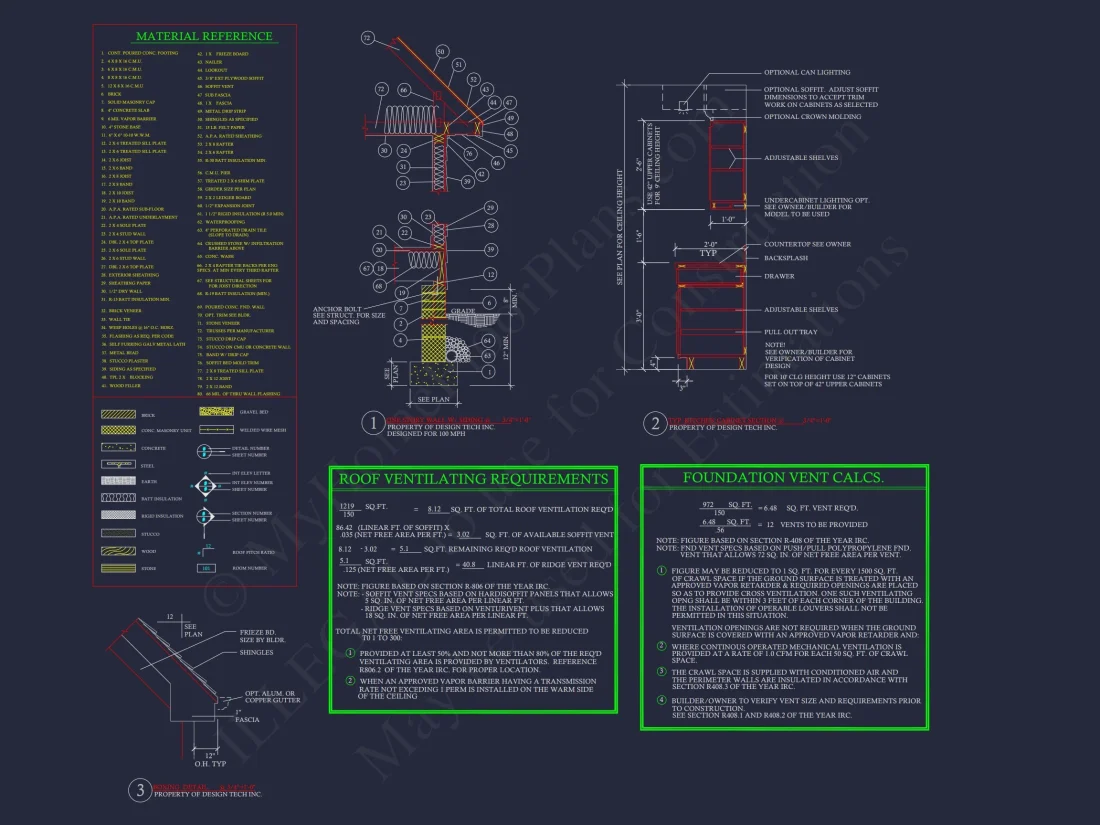 Craftsman house Plan with Open Floor Design & Detailed CAD