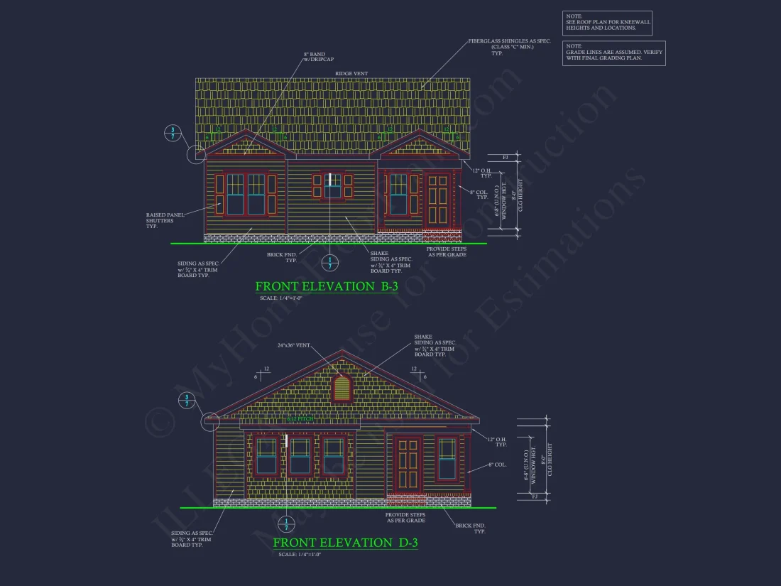 Craftsman house Plan with Open Floor Design & Detailed CAD