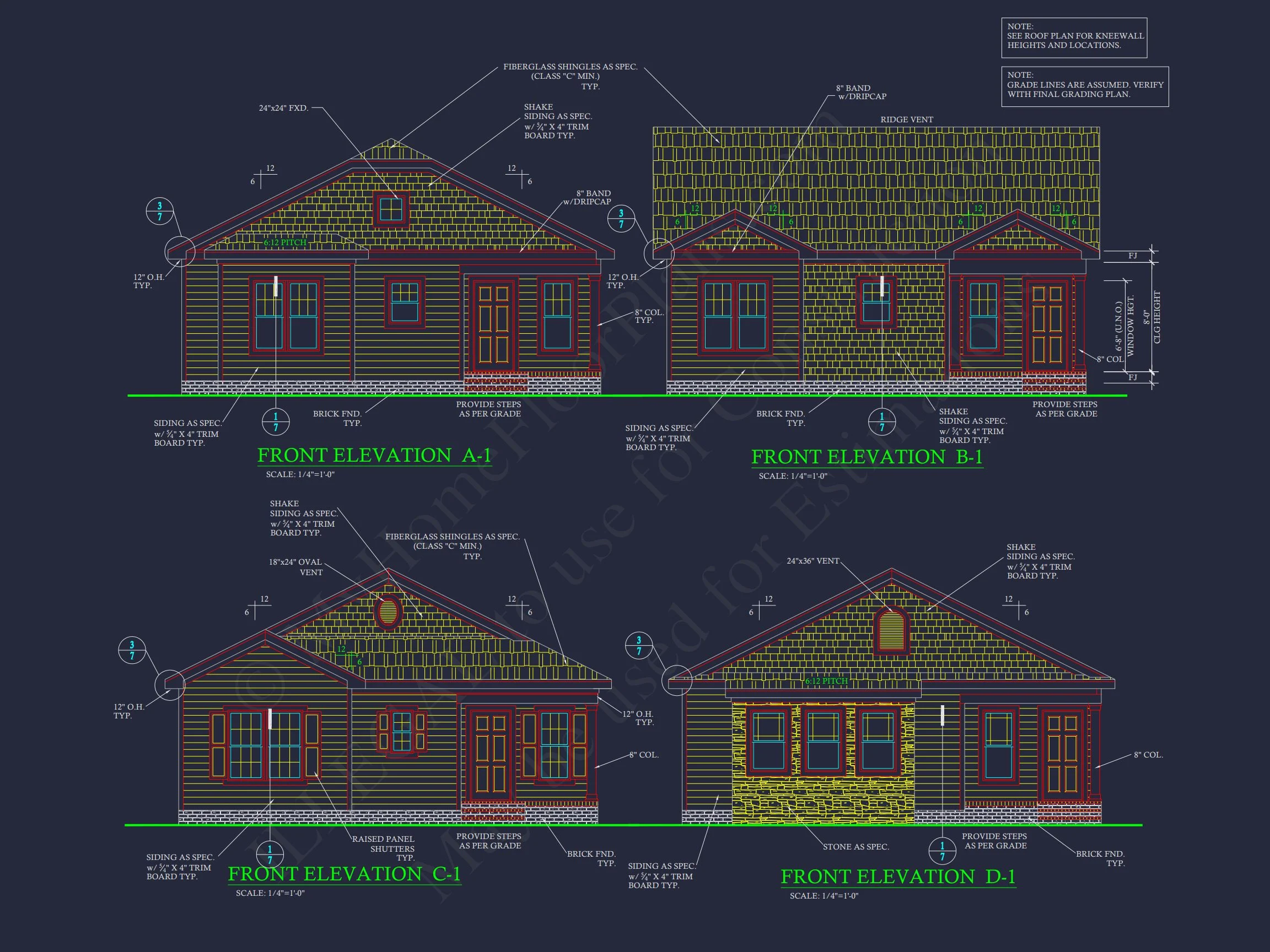 Craftsman house Plan with Open Floor Design & Detailed CAD