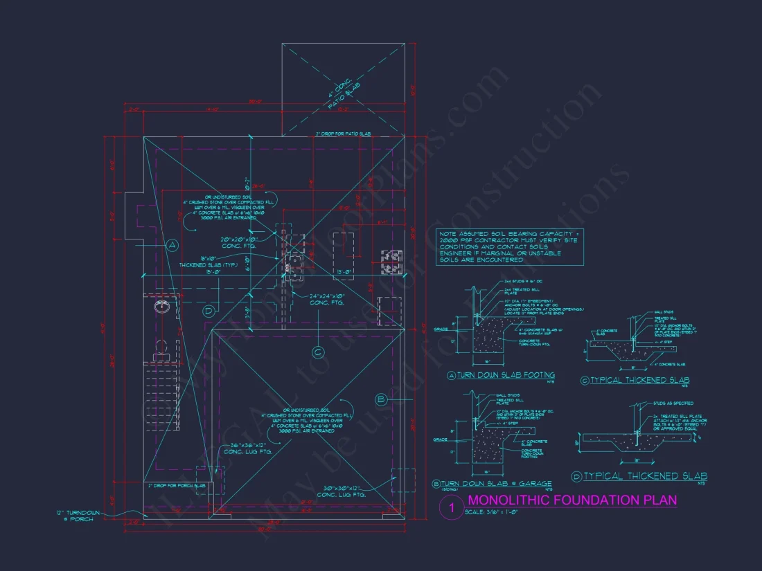 Spacious 4-Bedroom house Plan - 2 Stories, CAD Blueprint Design