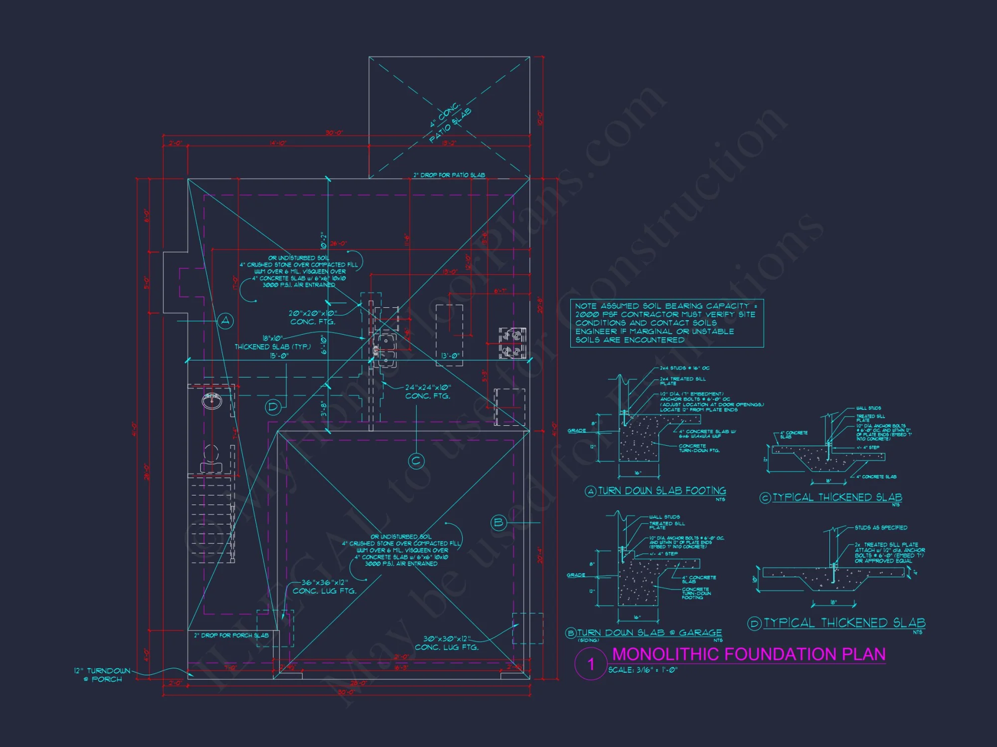 Spacious 4-Bedroom house Plan - 2 Stories, CAD Blueprint Design