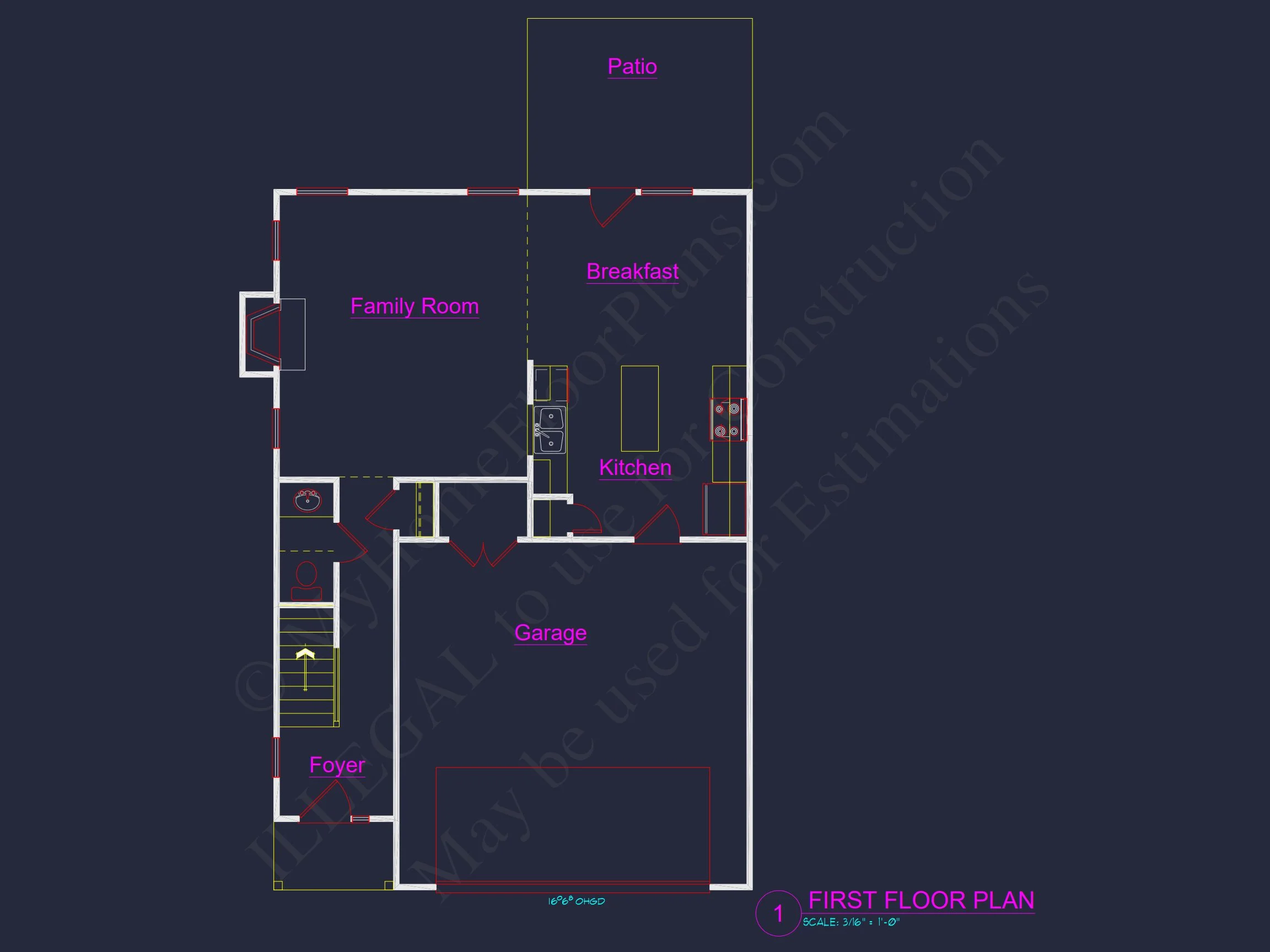 Spacious 4-Bedroom house Plan - 2 Stories, CAD Blueprint Design