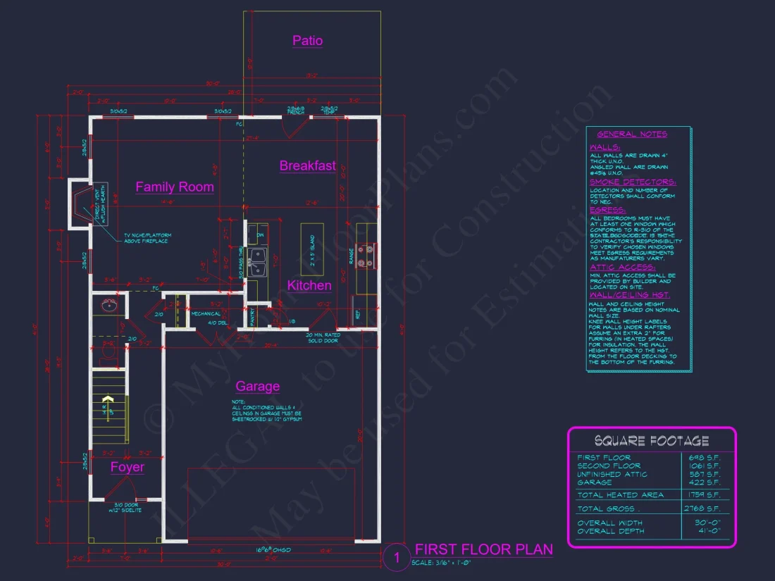 Spacious 4-Bedroom house Plan - 2 Stories, CAD Blueprint Design