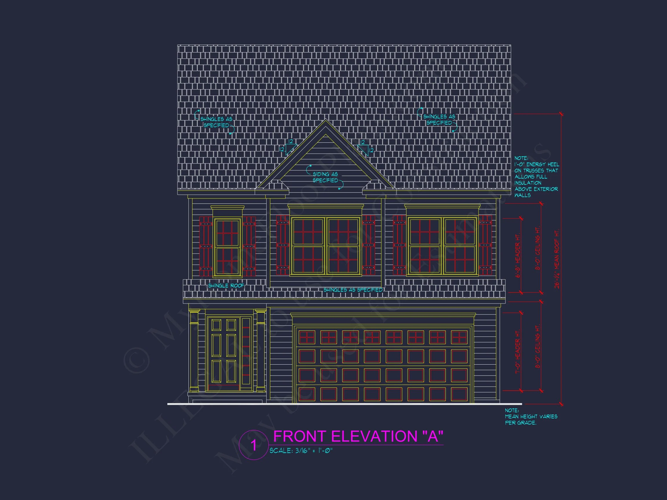 Spacious 4-Bedroom house Plan - 2 Stories, CAD Blueprint Design