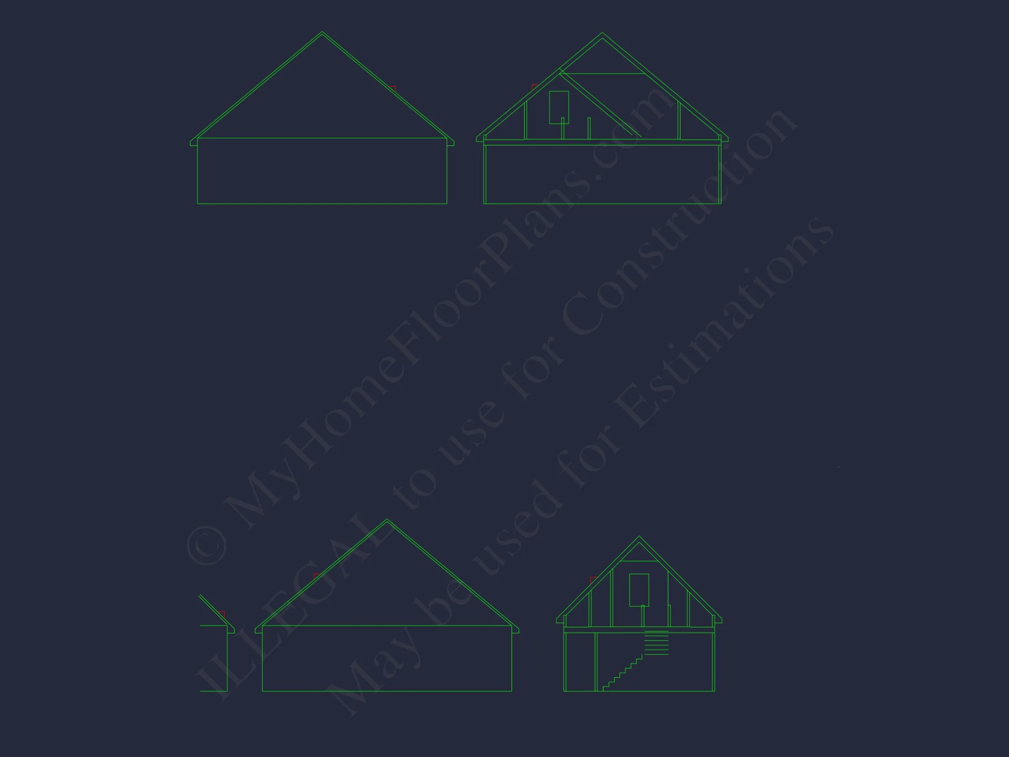 Charming house Plan: Blueprint Design with 1.5 Floors & Garage