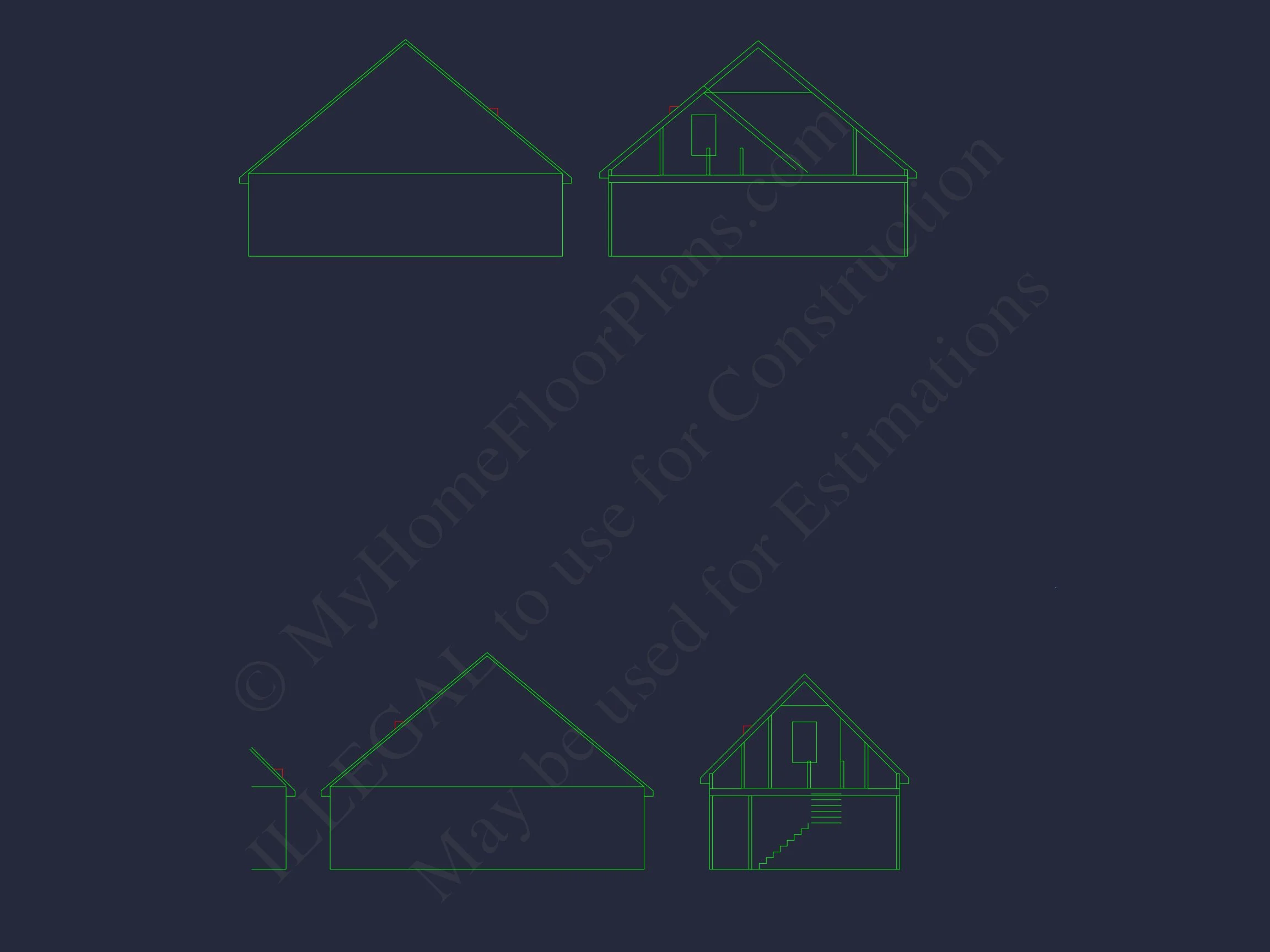 Charming house Plan: Blueprint Design with 1.5 Floors & Garage