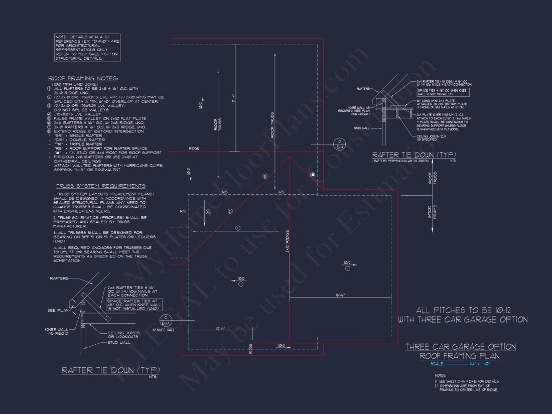 Charming house Plan: Blueprint Design with 1.5 Floors & Garage