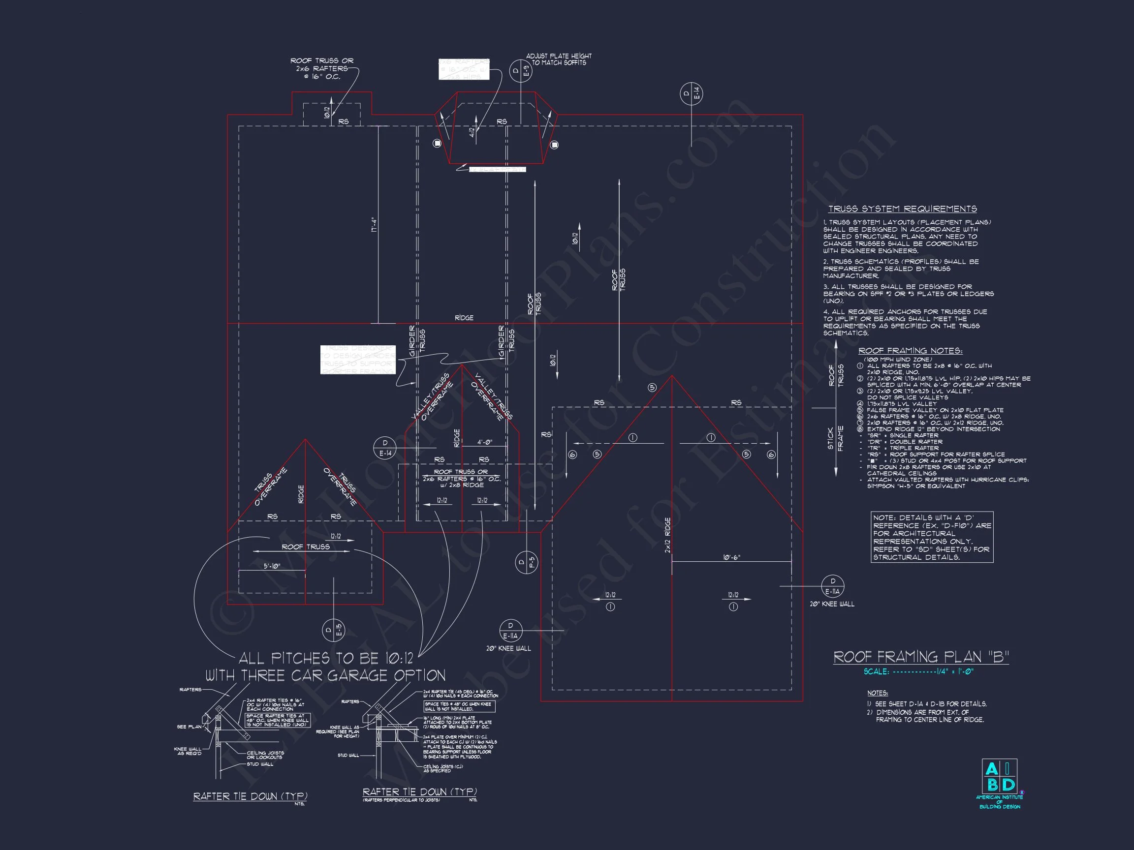 Charming house Plan: Blueprint Design with 1.5 Floors & Garage