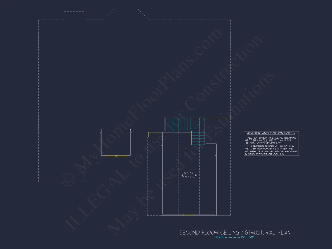 Charming house Plan: Blueprint Design with 1.5 Floors & Garage