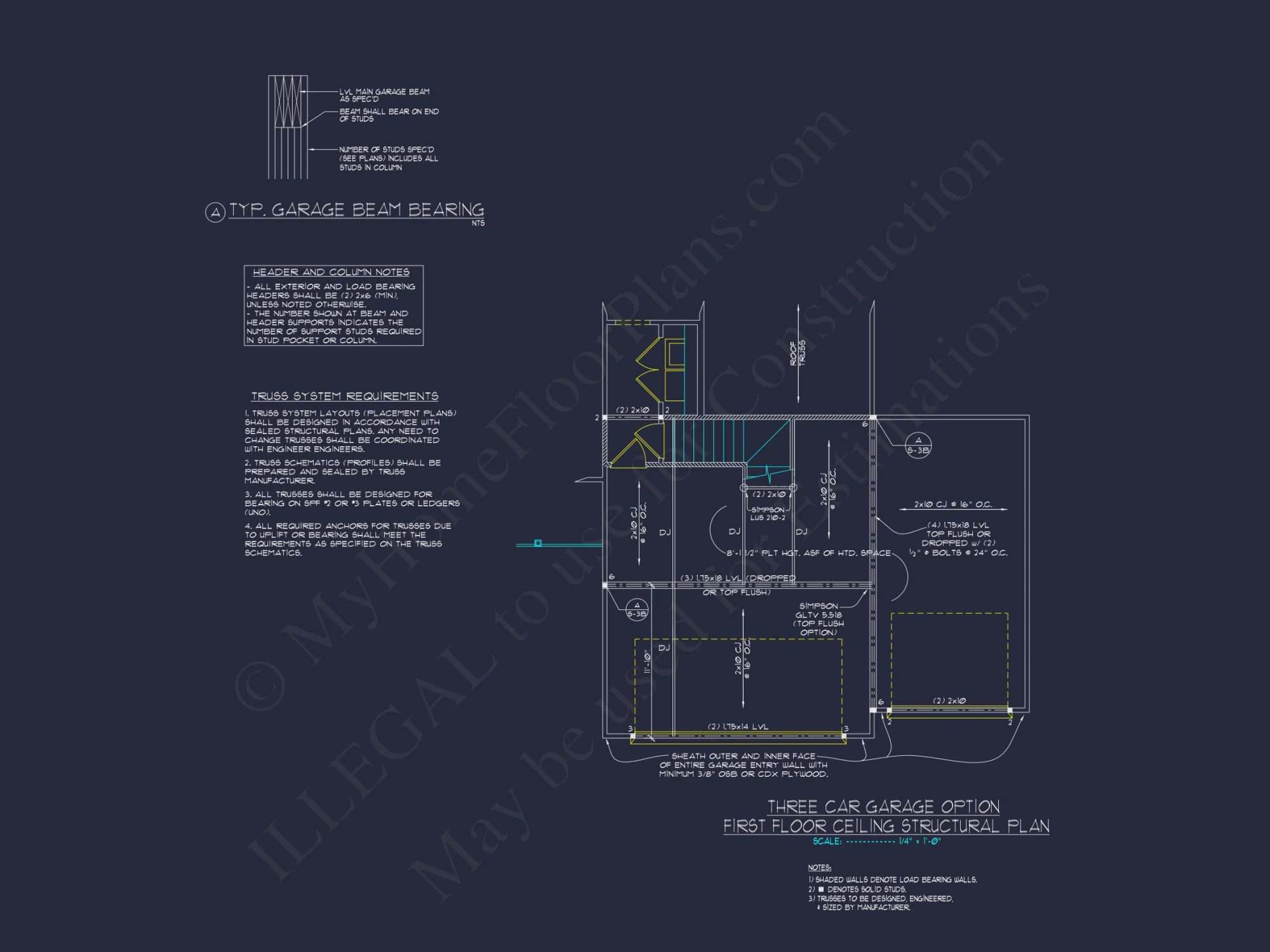 Charming house Plan: Blueprint Design with 1.5 Floors & Garage