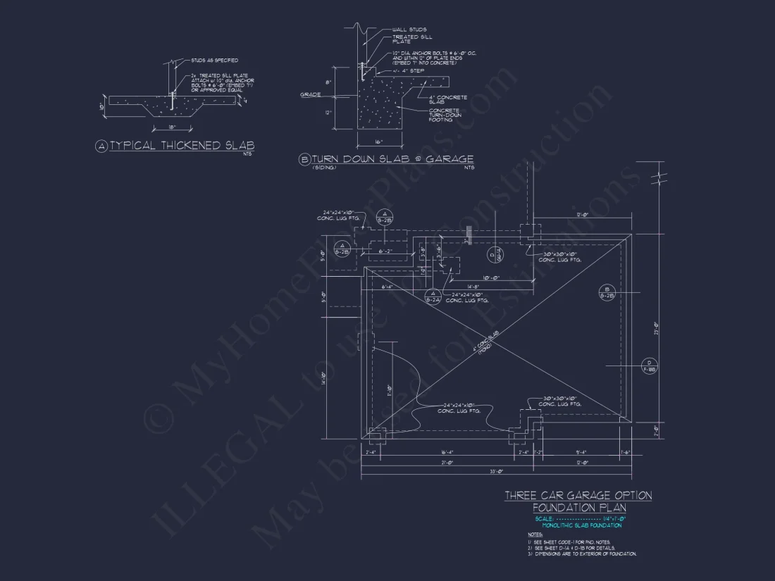 Charming house Plan: Blueprint Design with 1.5 Floors & Garage