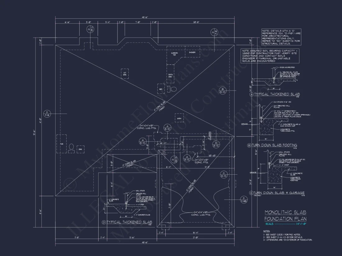 Charming house Plan: Blueprint Design with 1.5 Floors & Garage