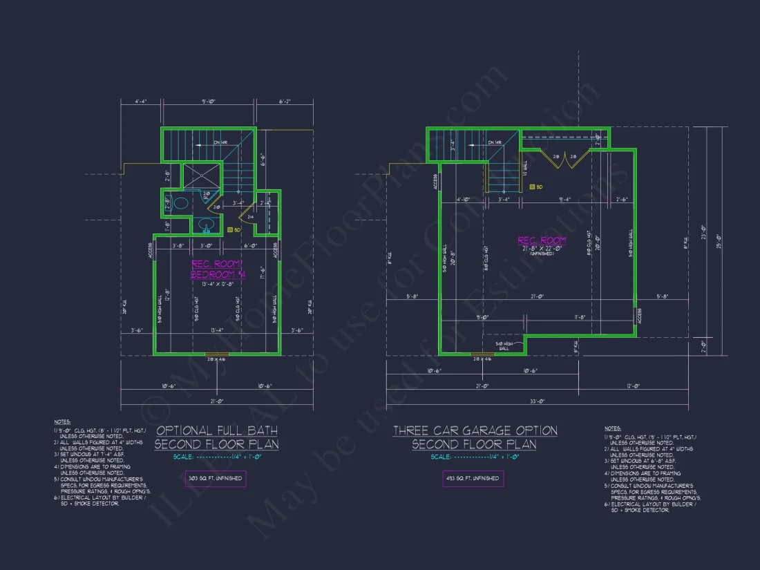 Charming house Plan: Blueprint Design with 1.5 Floors & Garage
