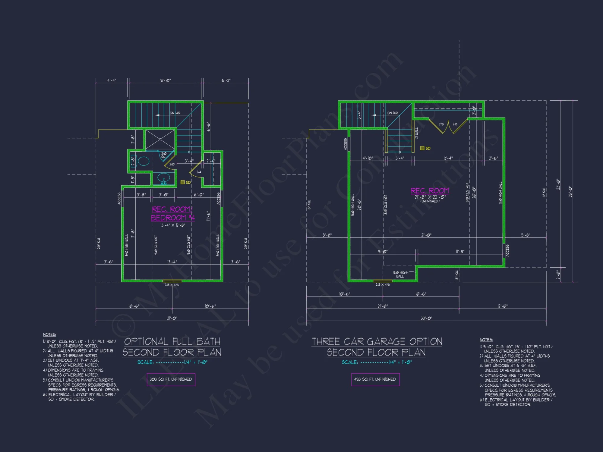 Charming house Plan: Blueprint Design with 1.5 Floors & Garage