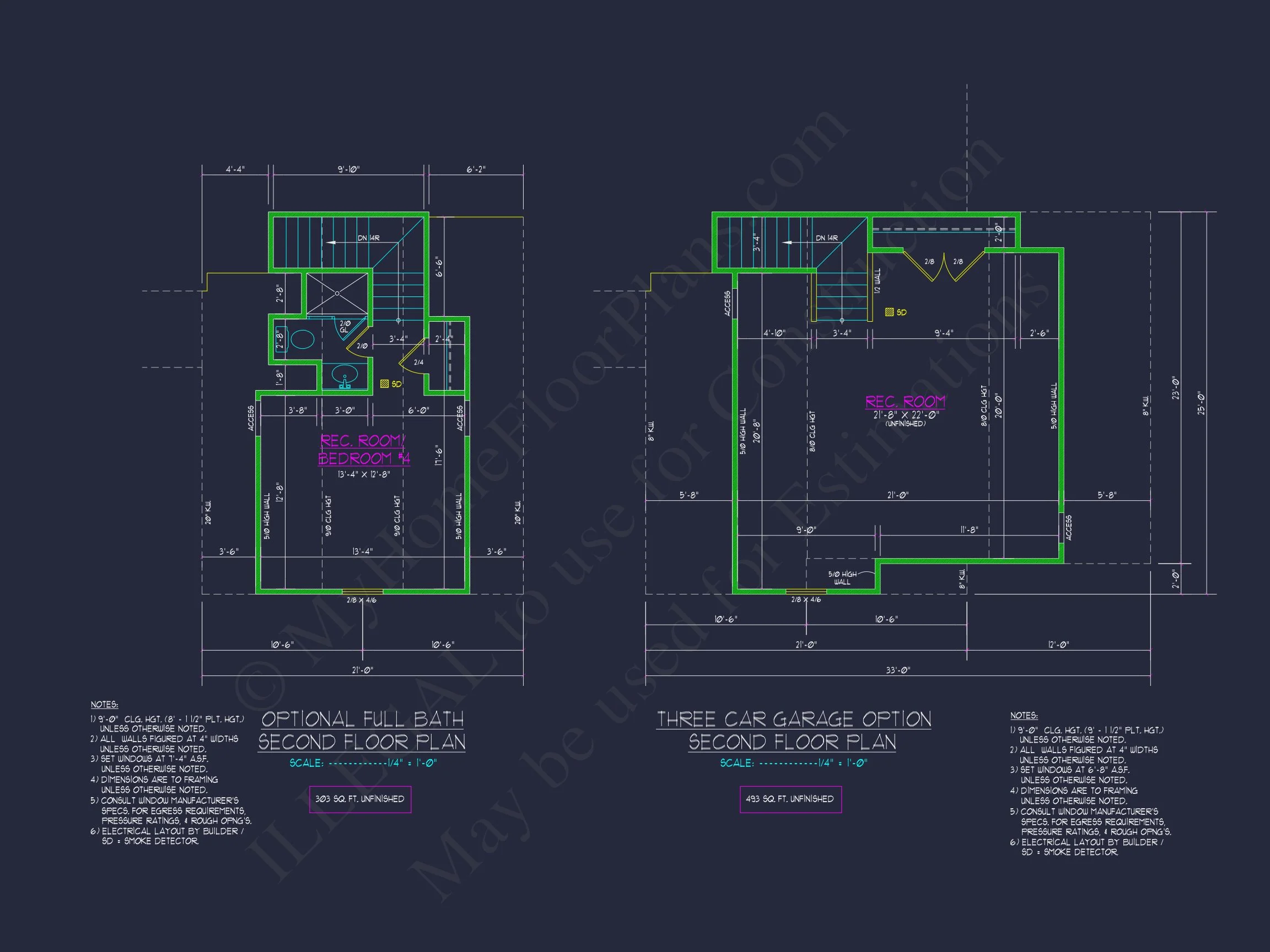 Charming house Plan: Blueprint Design with 1.5 Floors & Garage