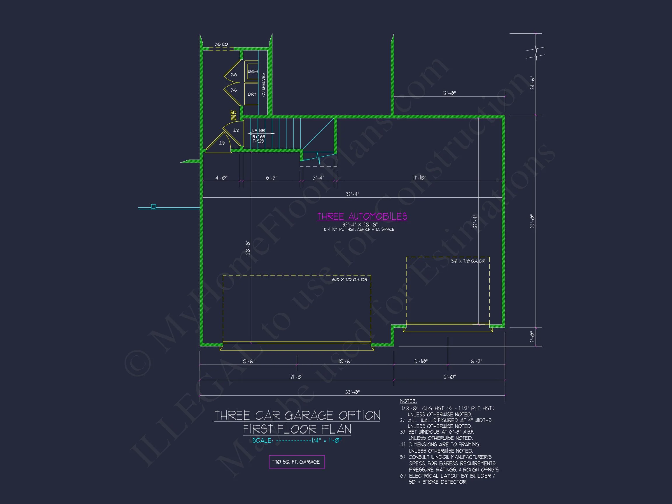 Charming house Plan: Blueprint Design with 1.5 Floors & Garage