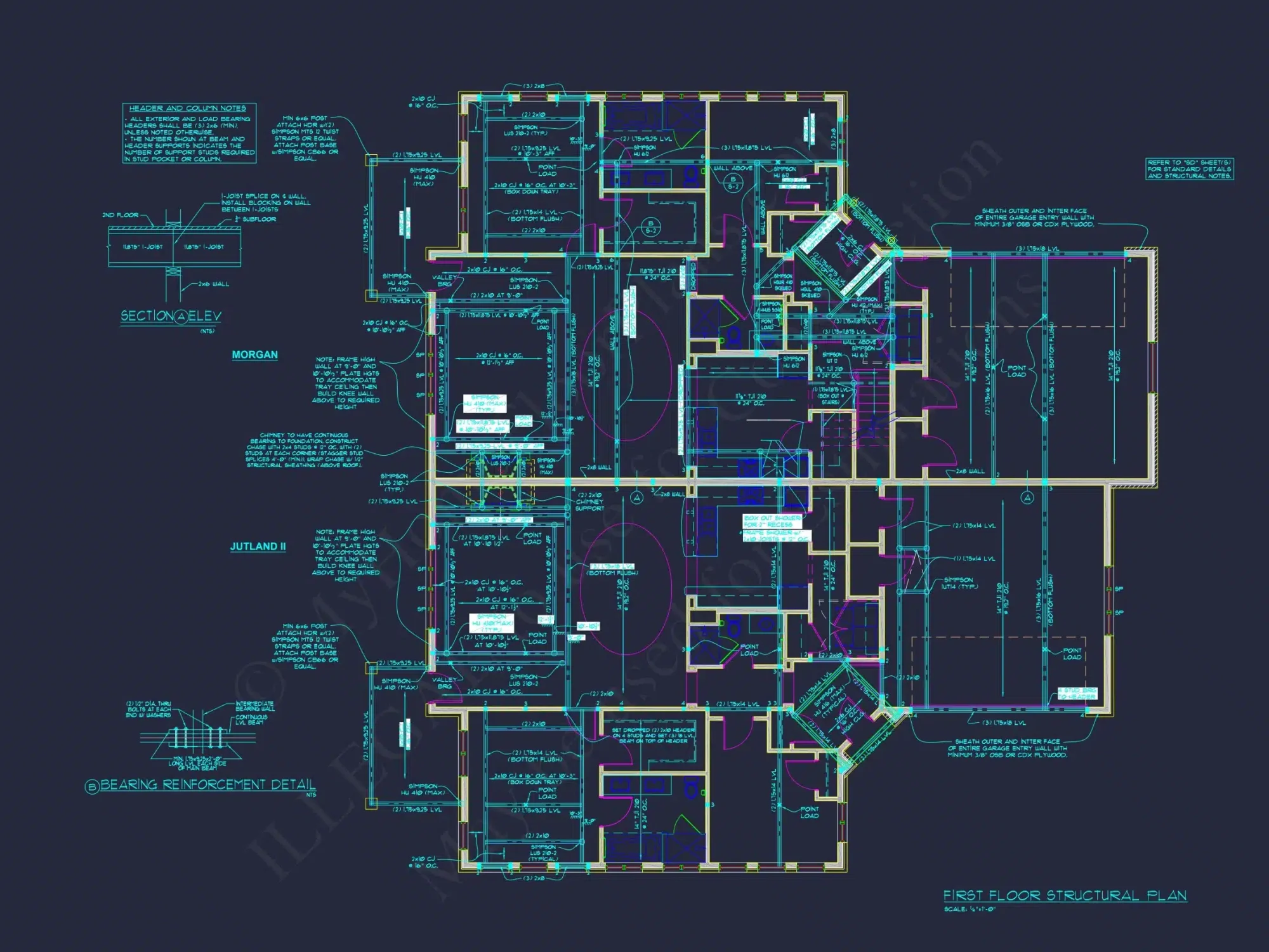 Modern Duplex house Plan with Detailed Blueprint & CAD Designs