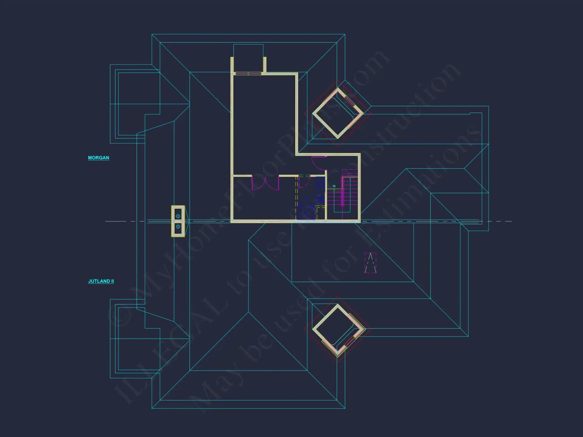 Modern Duplex house Plan with Detailed Blueprint & CAD Designs