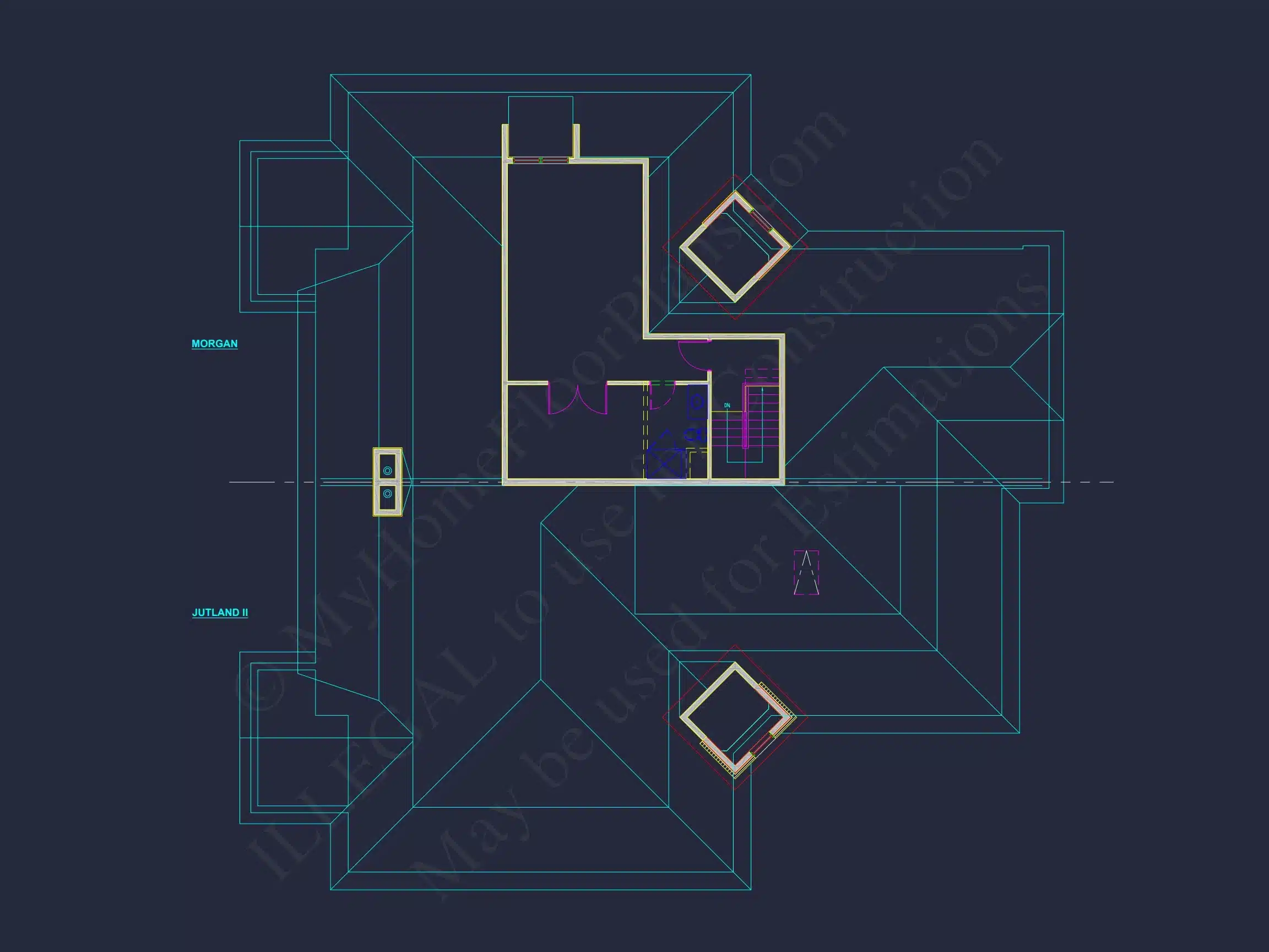 10-1929 DUPLEX PLAN -Traditional Ranch Home Plan - 3-Bed, 2-Bath, 2,300 SF 15 Modern Duplex house Plan with Detailed Blueprint & CAD Designs
