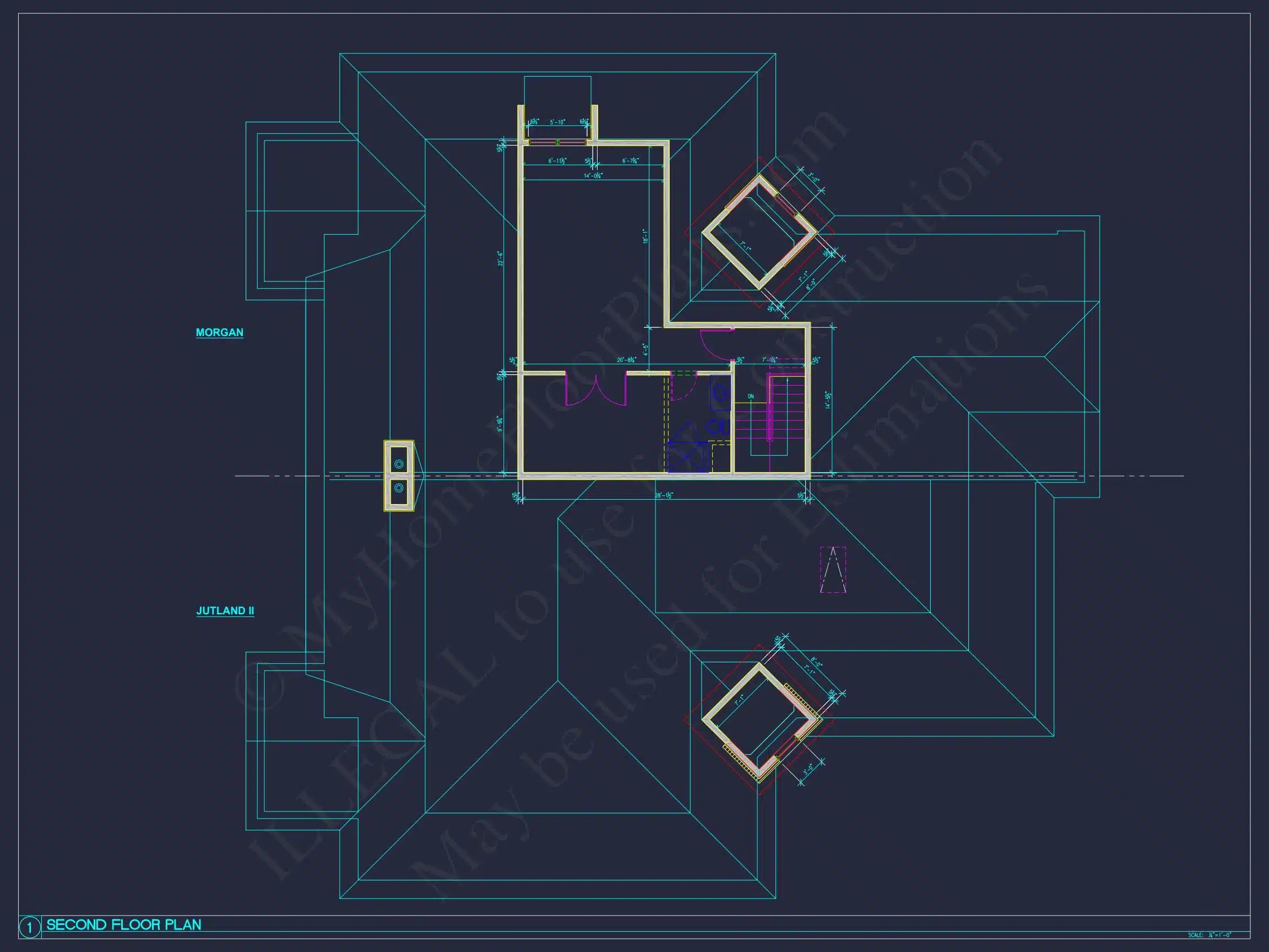 10-1929 DUPLEX PLAN -Traditional Ranch Home Plan - 3-Bed, 2-Bath, 2,300 SF 14 Modern Duplex house Plan with Detailed Blueprint & CAD Designs