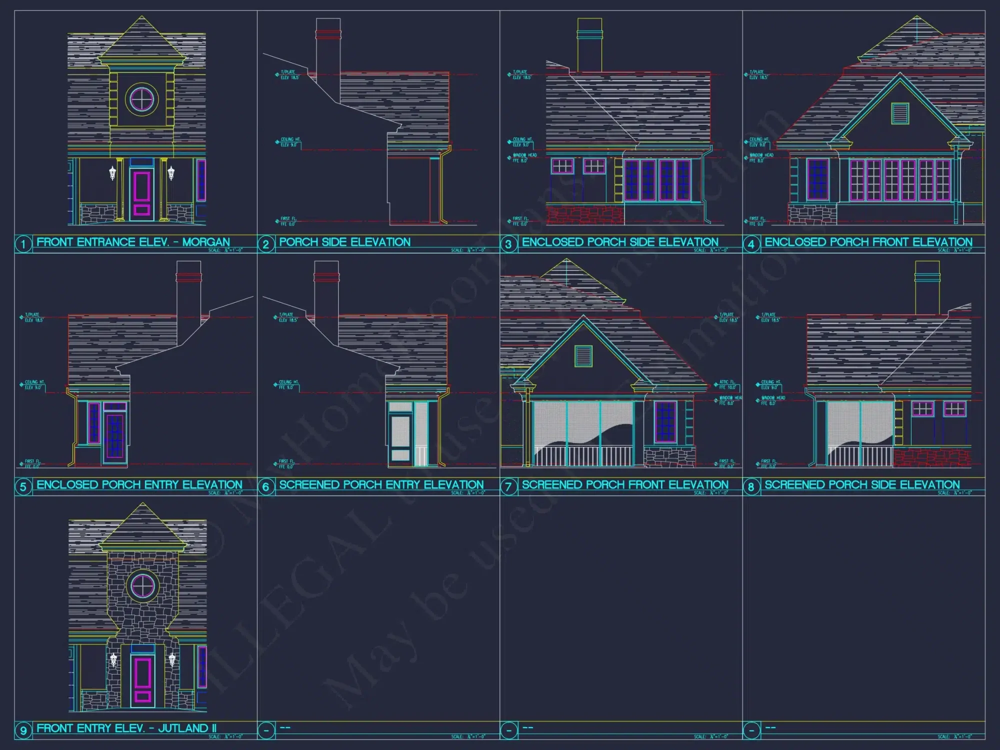 Modern Duplex house Plan with Detailed Blueprint & CAD Designs
