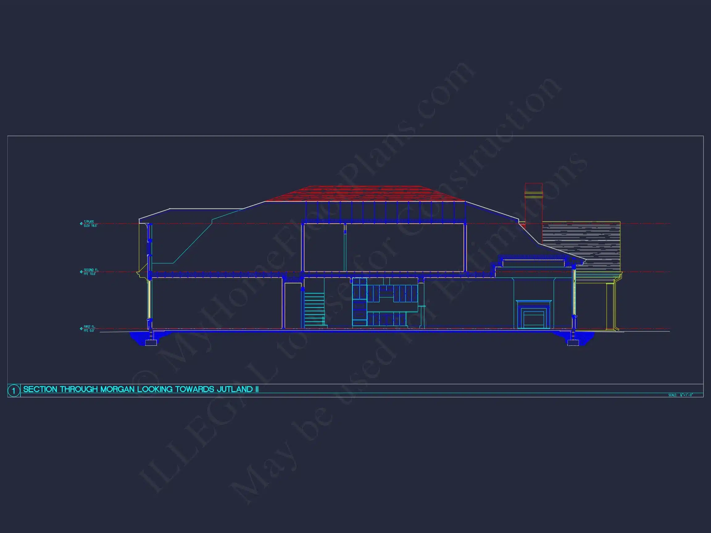 10-1929 DUPLEX PLAN -Traditional Ranch Home Plan - 3-Bed, 2-Bath, 2,300 SF 10 Modern Duplex house Plan with Detailed Blueprint & CAD Designs