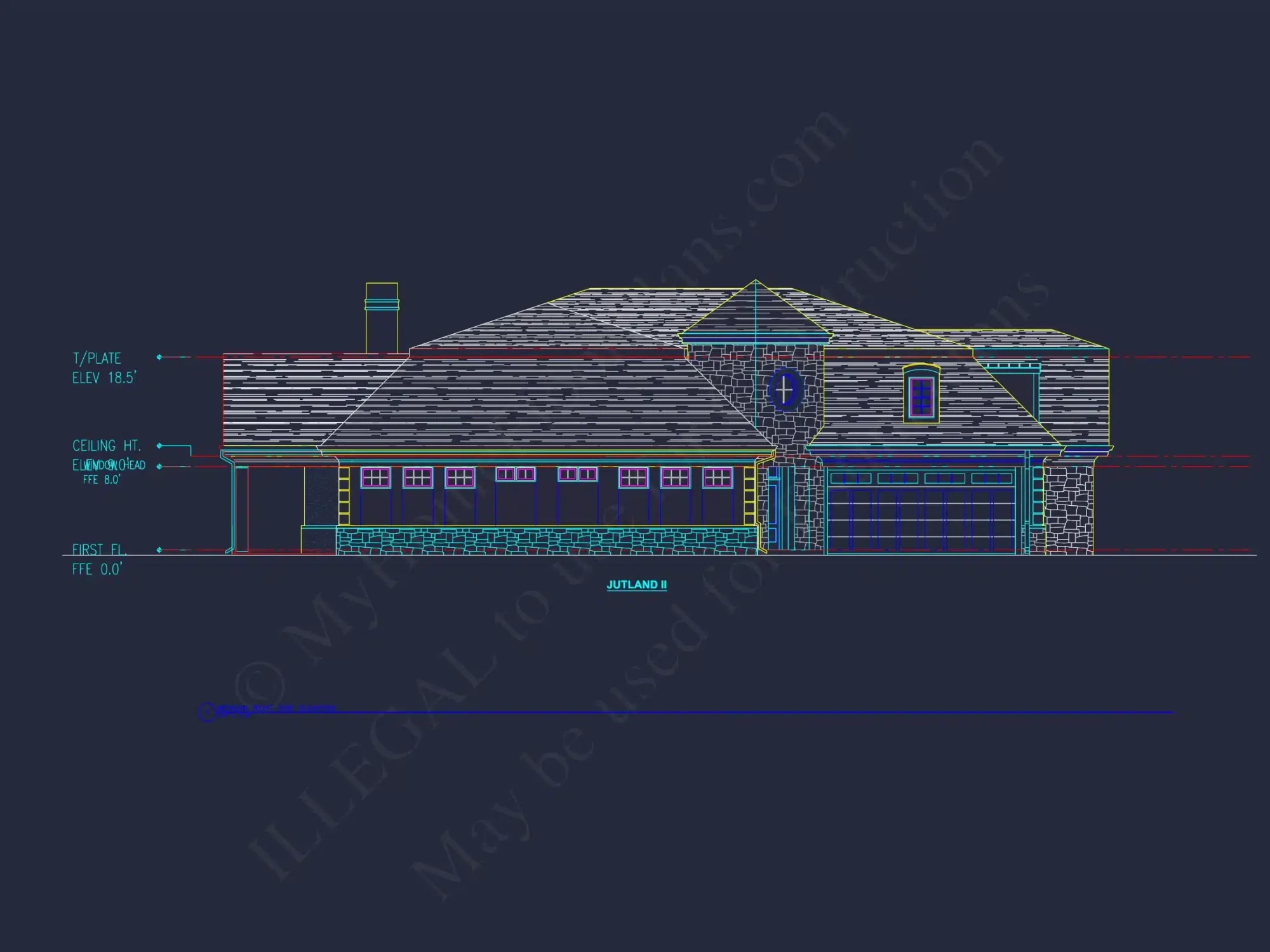 Modern Duplex house Plan with Detailed Blueprint & CAD Designs