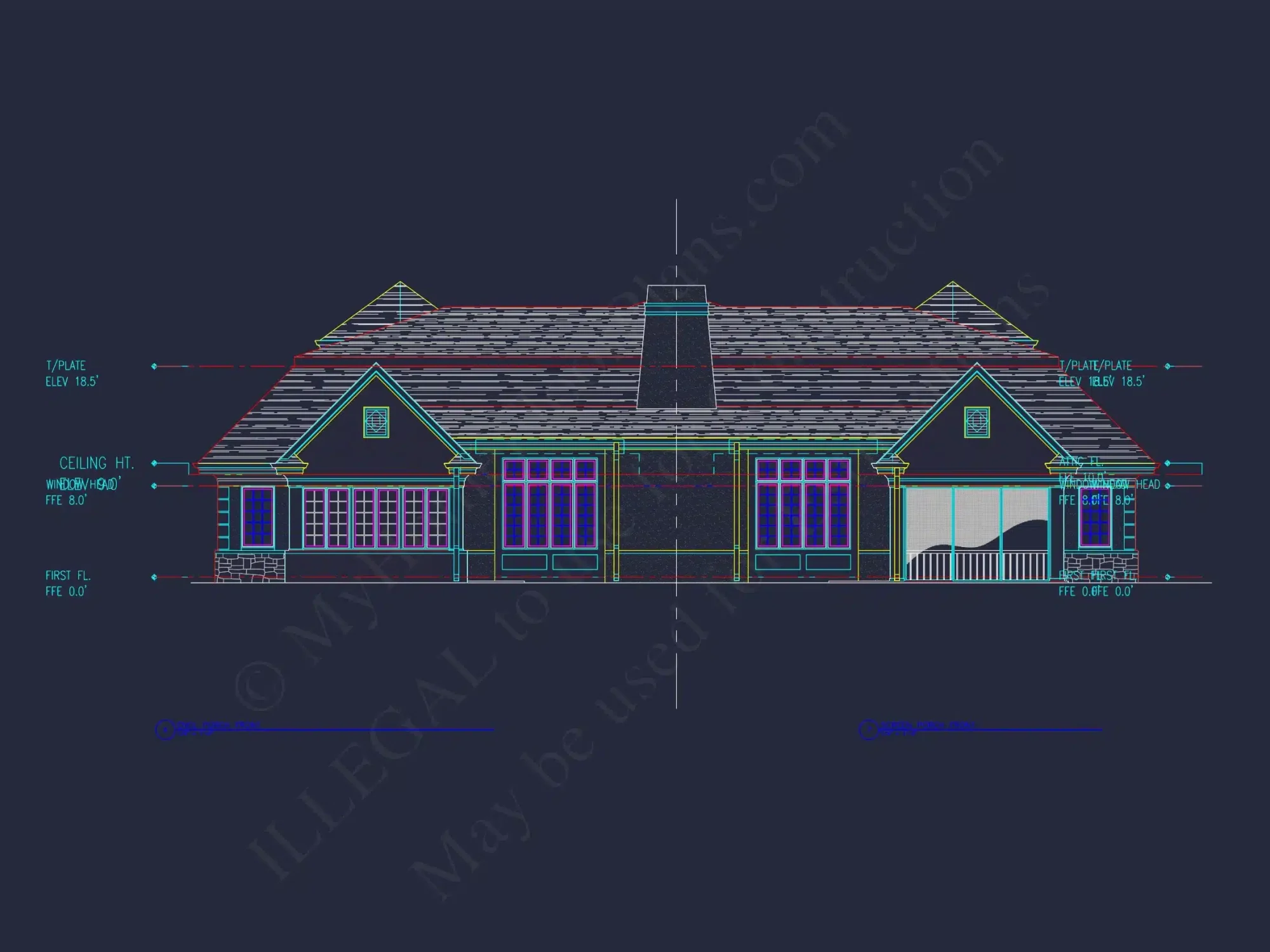 Modern Duplex house Plan with Detailed Blueprint & CAD Designs