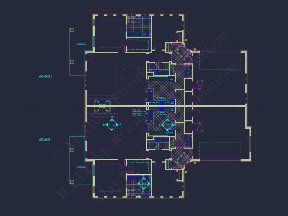 Modern Duplex house Plan with Open Floor Plan Designs