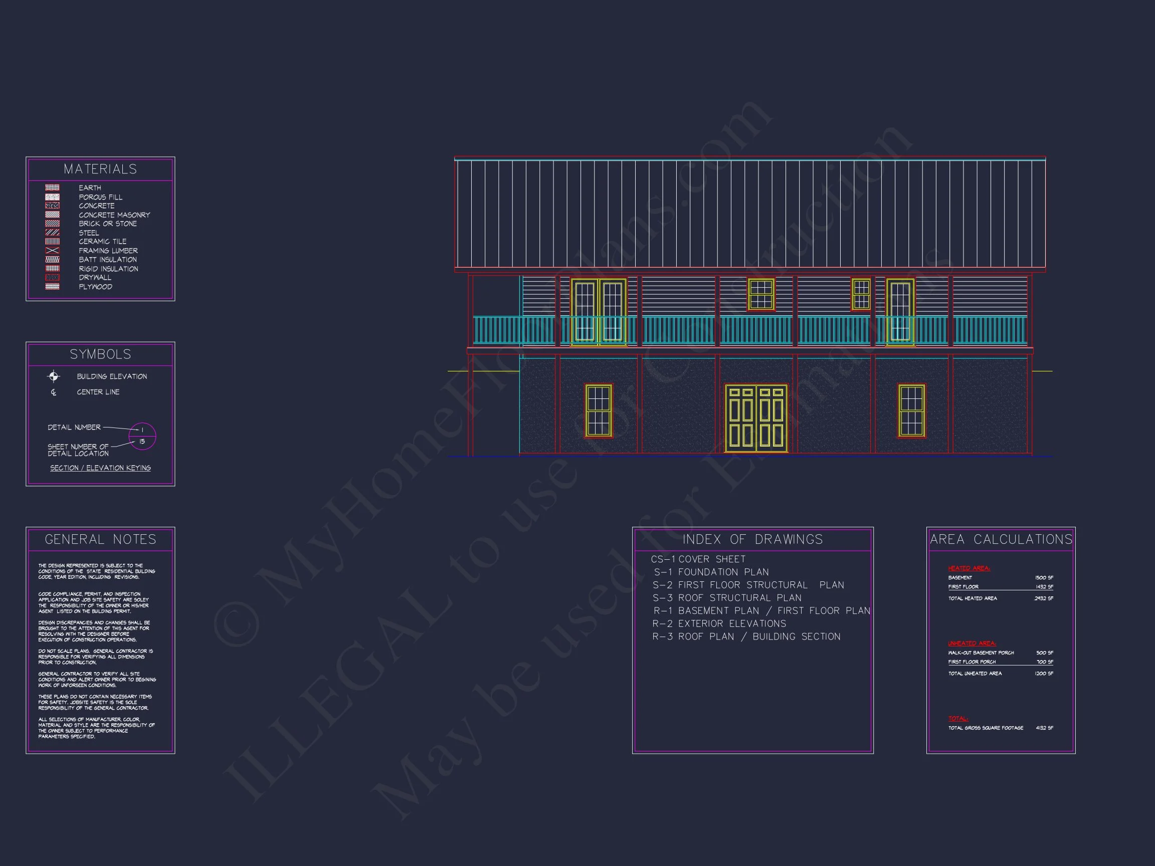10-1720 HOUSE PLAN -Traditional Ranch Home Plan - 3-Bed, 2-Bath, 1,350 SF 6 2932 Sq Ft