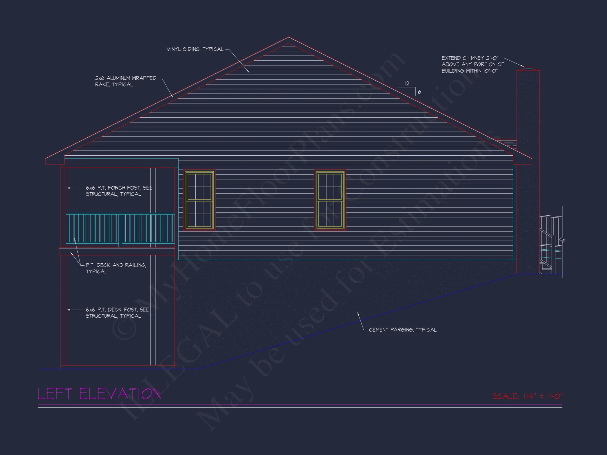 2-Story Cabin house Plan with Open Floor Plan & Basement