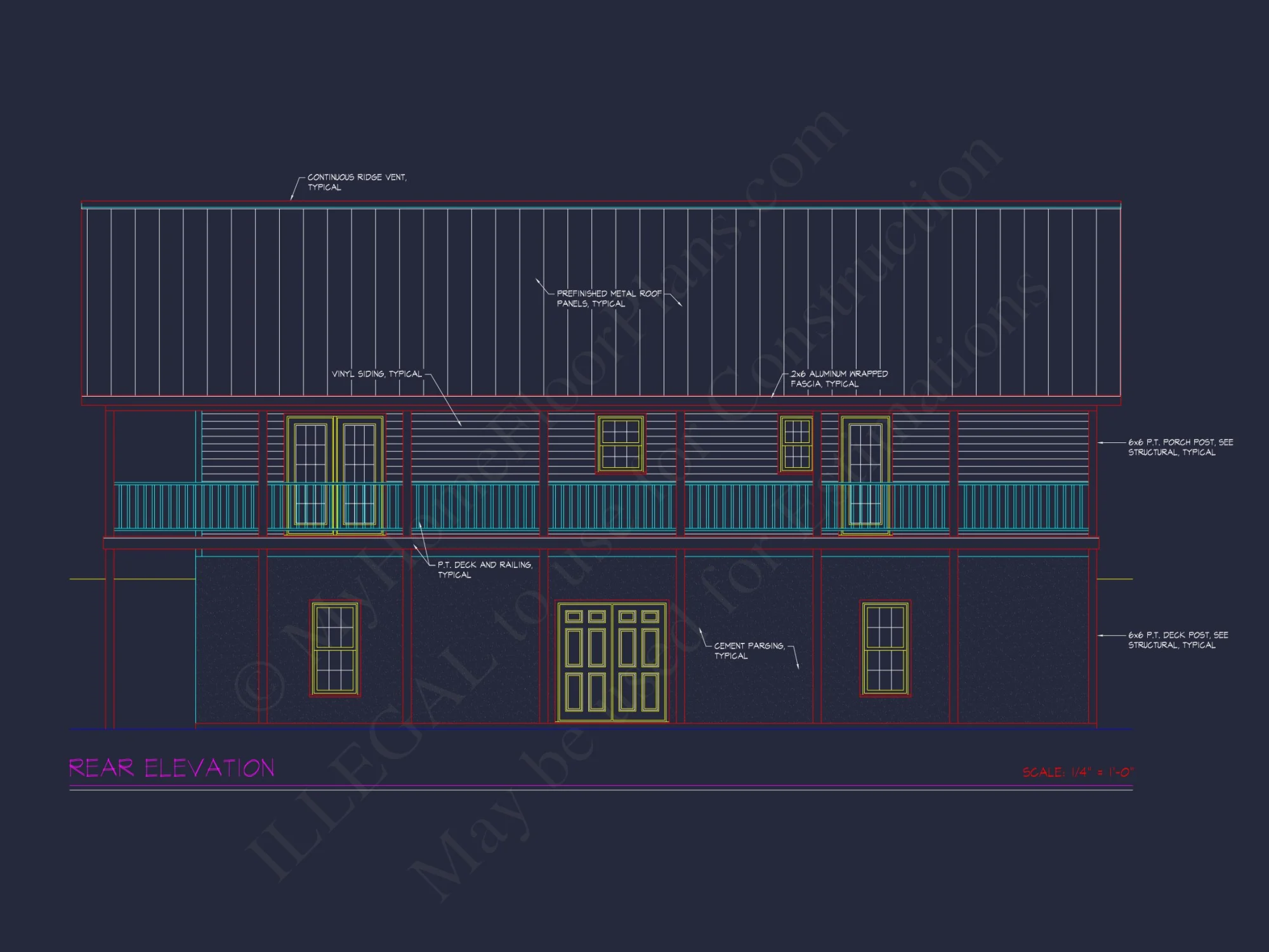 2-Story Cabin house Plan with Open Floor Plan & Basement