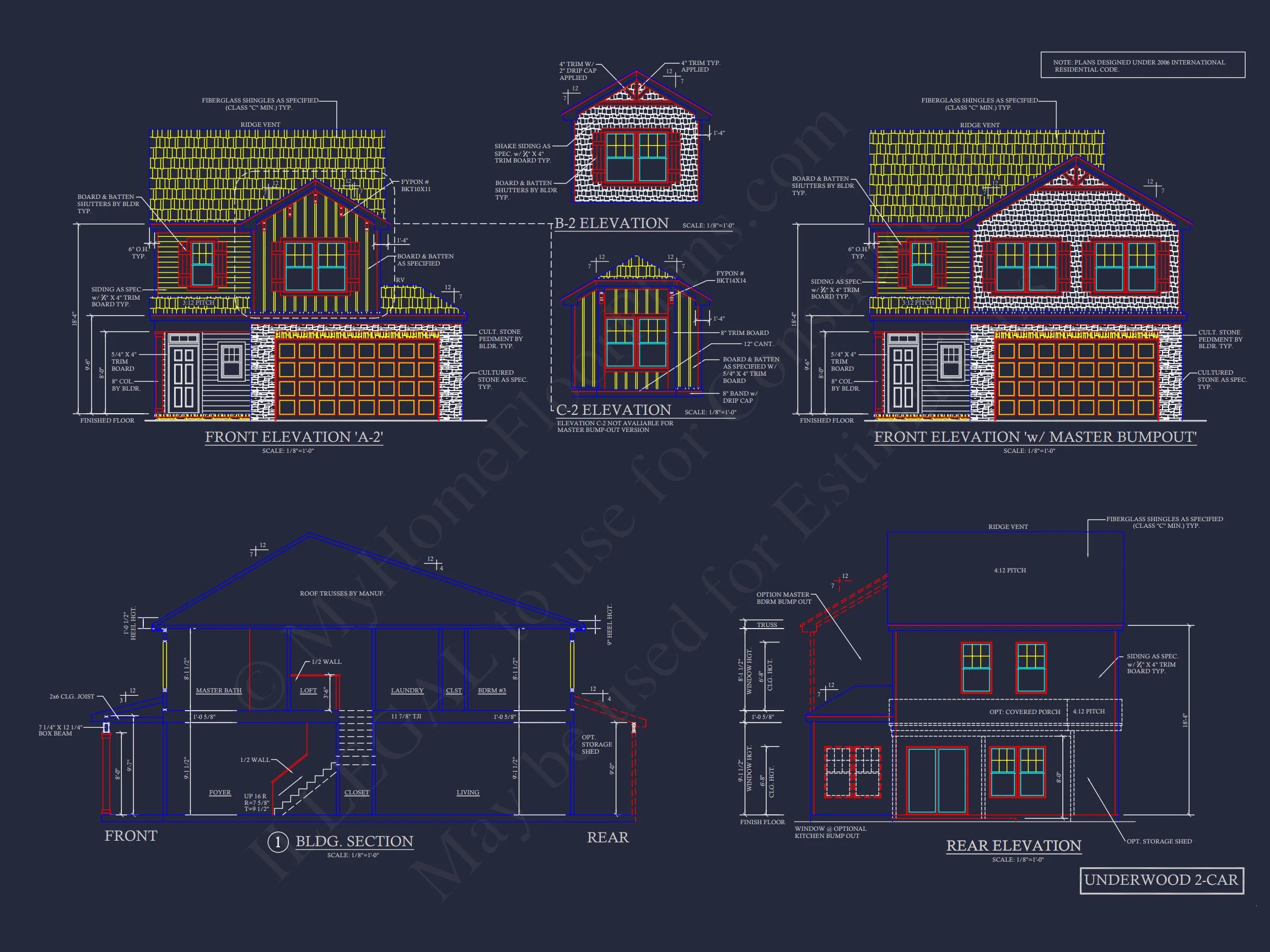 10-1692 HOUSE PLAN - Craftsman House Plan & Blueprint Designs | 2 Story, 3 Bed, 2 Bath 5 Craftsman house Plan & Blueprint Designs