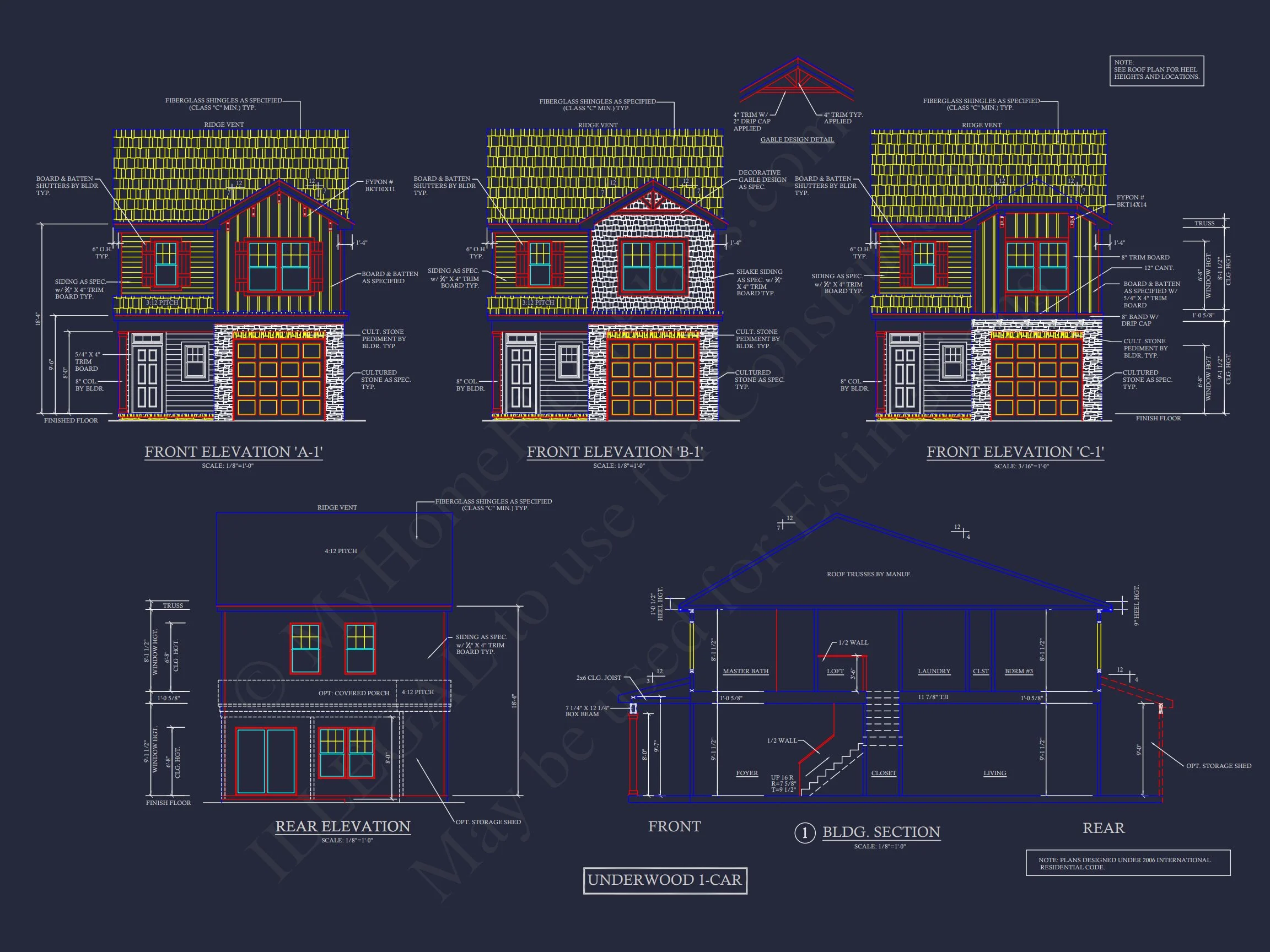 10-1692 HOUSE PLAN - Craftsman House Plan & Blueprint Designs | 2 Story, 3 Bed, 2 Bath 2 2 Story, 3 Bed, 2 Bath