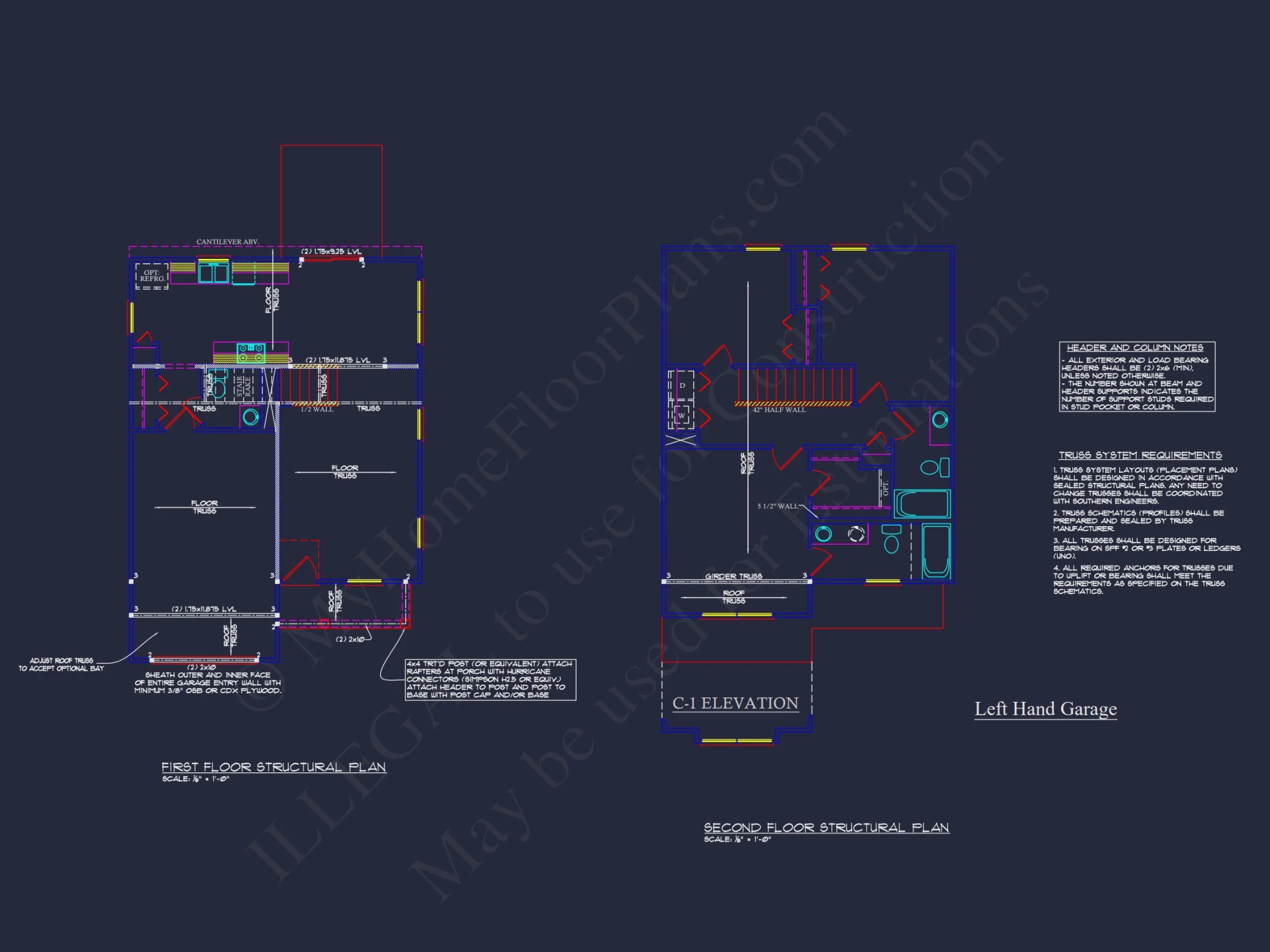 Craftsman house Plan & Blueprint Designs - 2 Bed, 2 Bath, 1368 Sq Ft